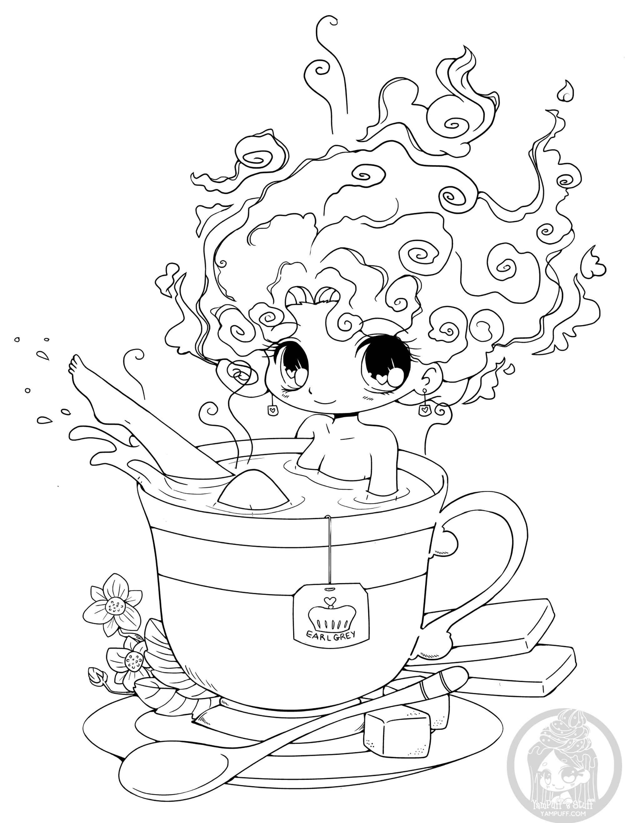 Teacup Coloring Pages To Print Kawaii To Print Kawaii Kids Coloring Pages