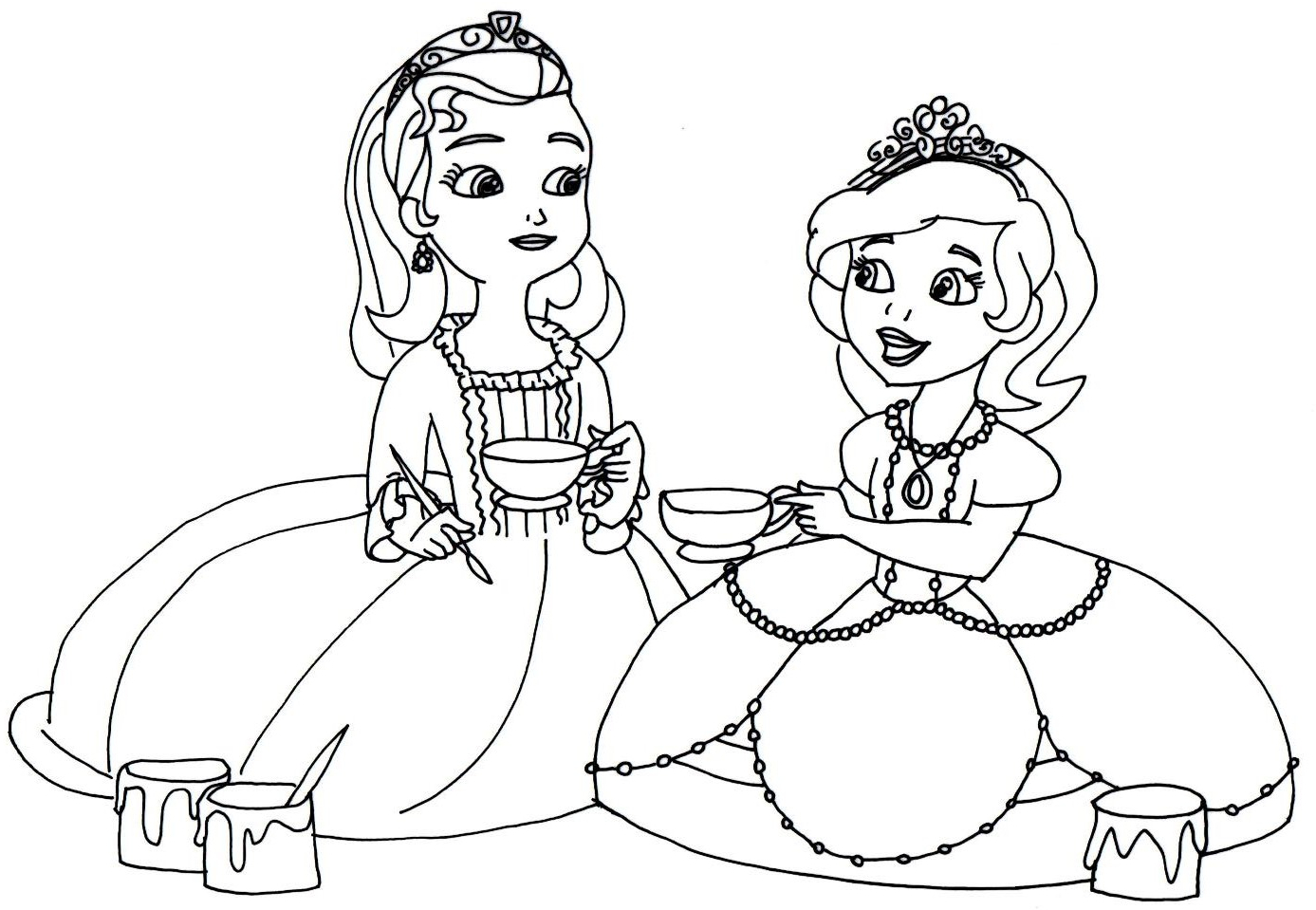 Teacup Coloring Pages To Print Sofia The First Coloring Pages Tea Cups Sofia The First 8692