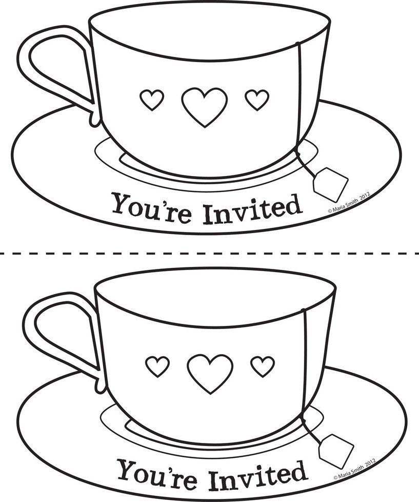 Teacup Coloring Pages To Print Teacup Coloring Page Coloring Home