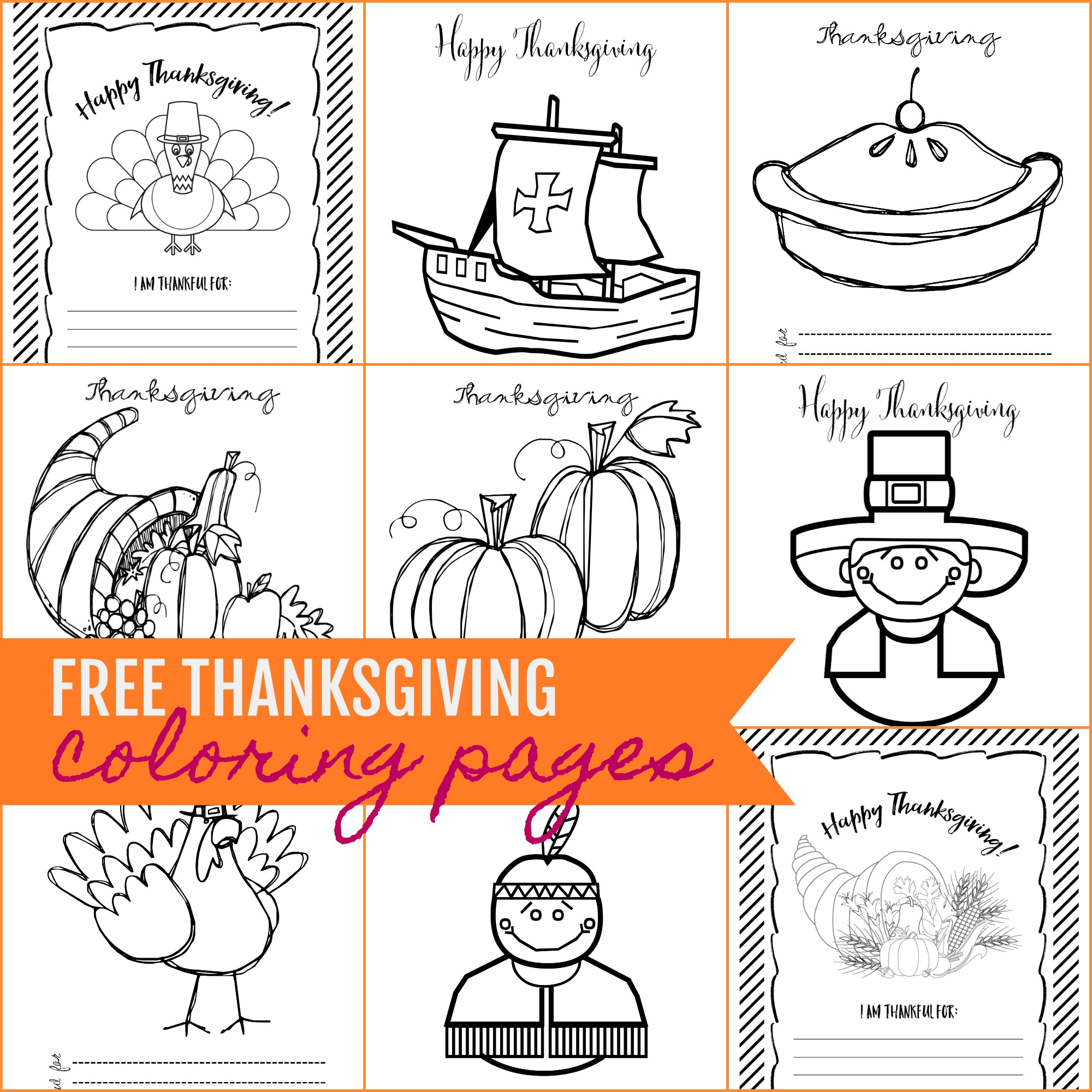 Thanksgiving Day Coloring Pages Free Free Printable Thanksgiving Coloring Pages Lil Luna