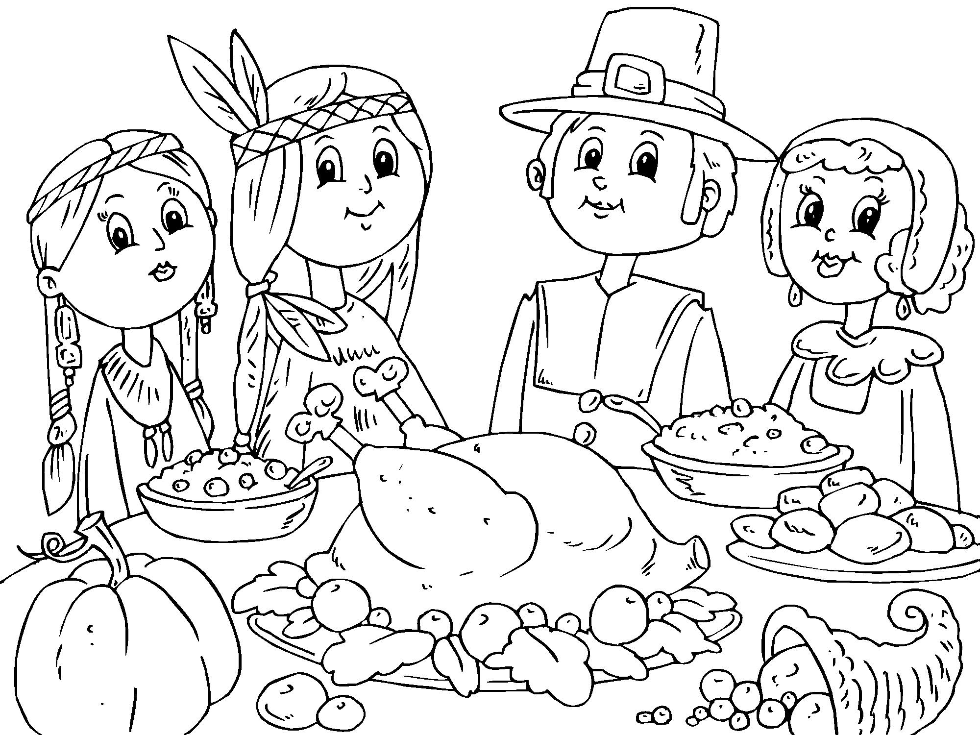 Thanksgiving Day Coloring Pages Free Thanksgiving Day Coloring Pages Crafts And Worksheets For