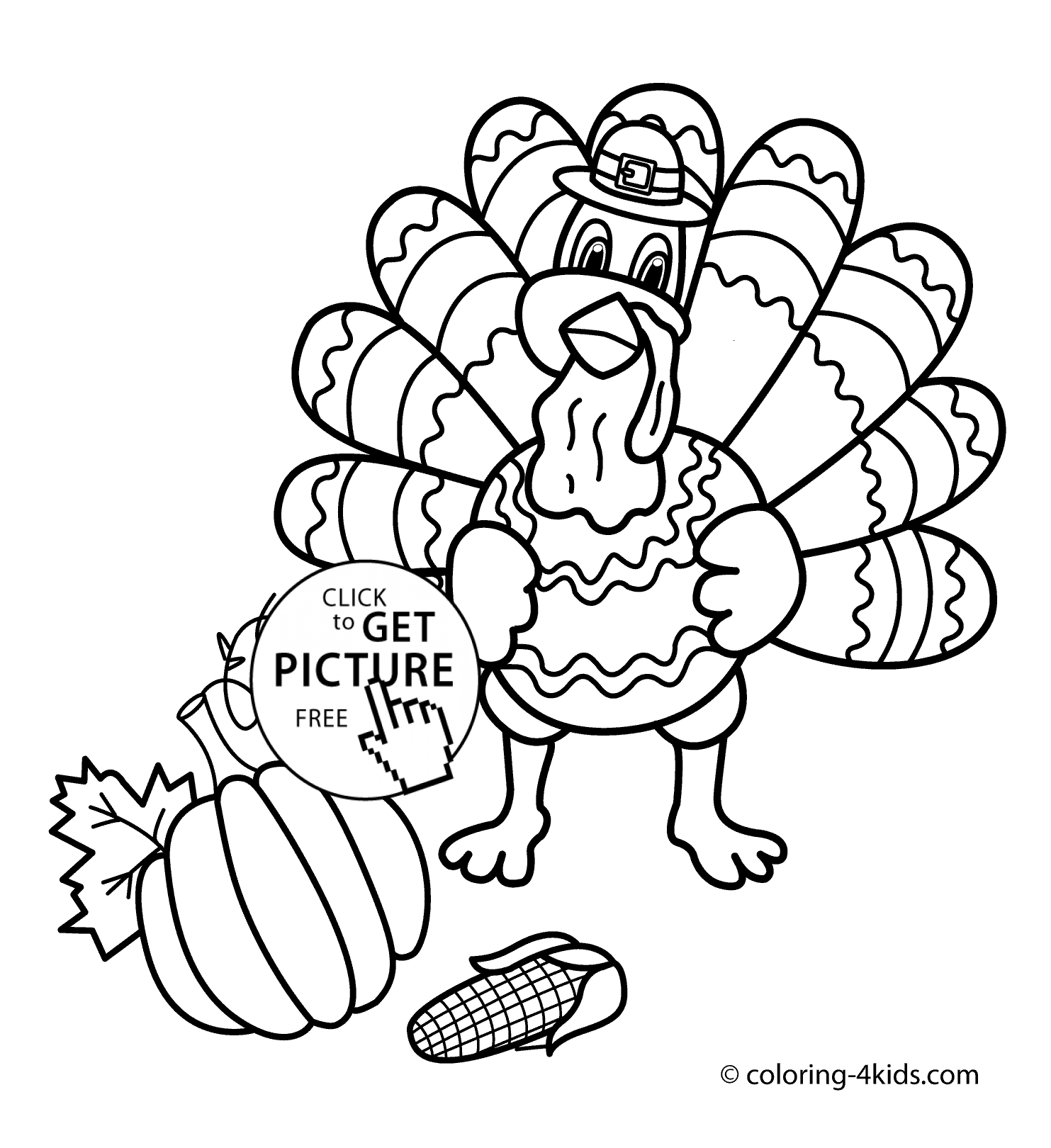 Thanksgiving Day Coloring Pages Free Thanksgiving Day Coloring Pages With Turkey For Kids Printable Free