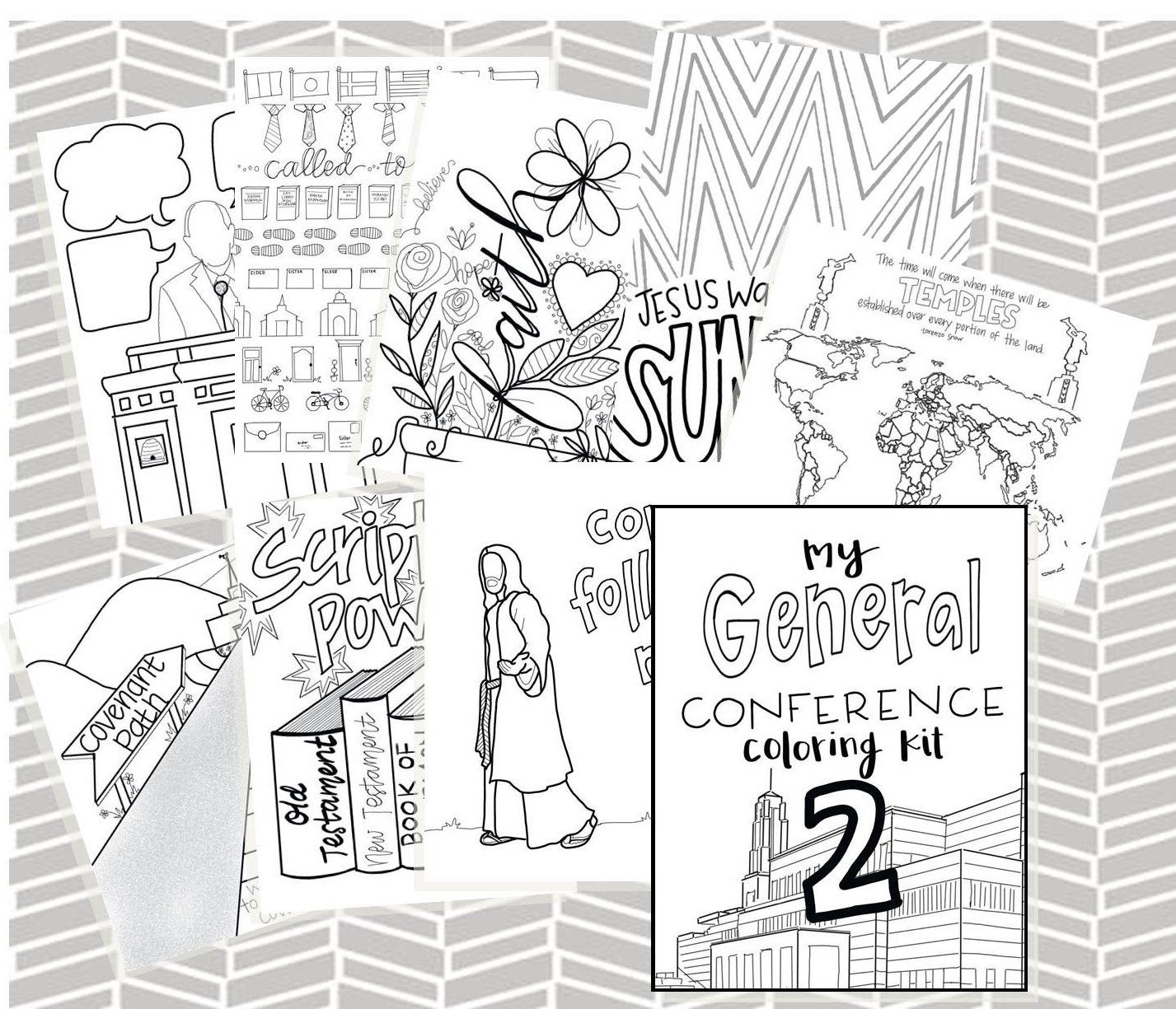 The Church Began Coloring Page General Conference Coloring Kit 20 General Conference Packet