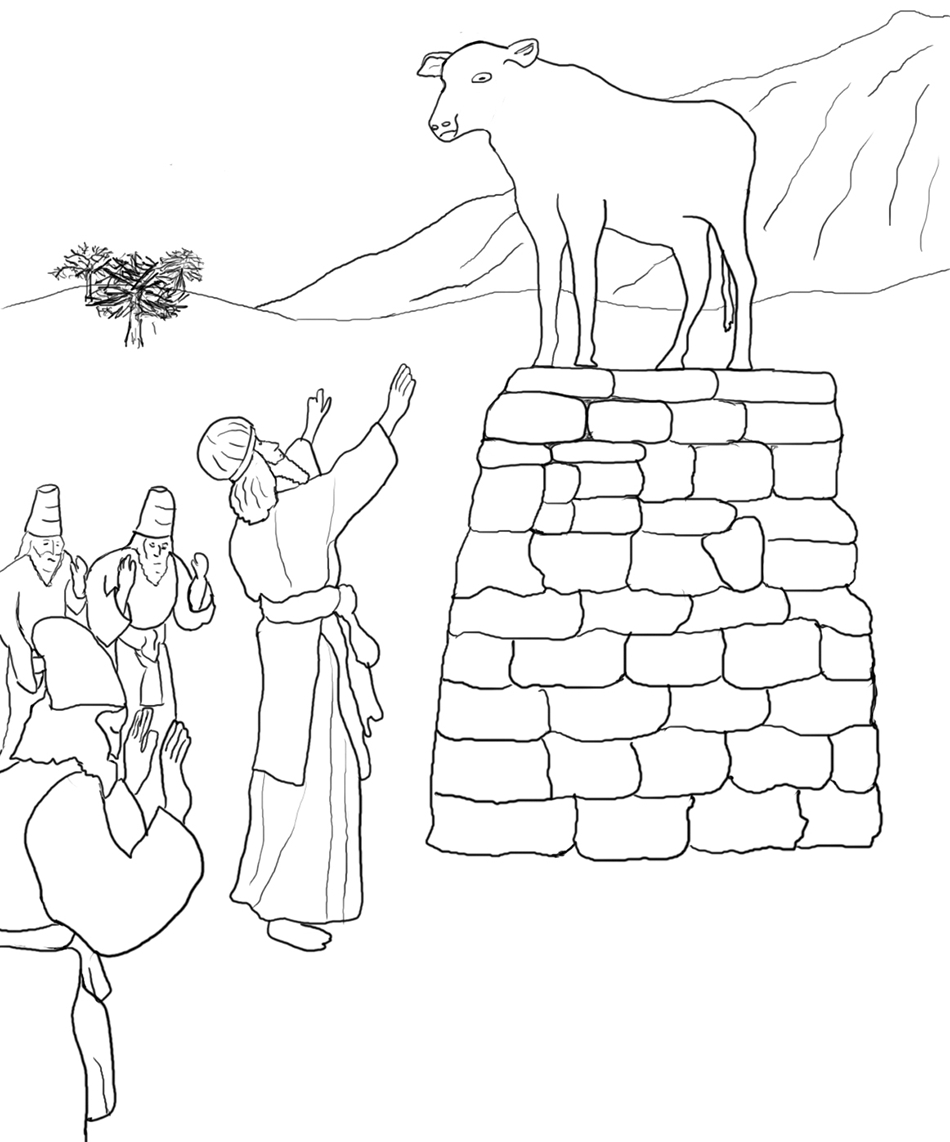 The Golden Calf Coloring Page Sunday School Moses Bible Coloring Pages