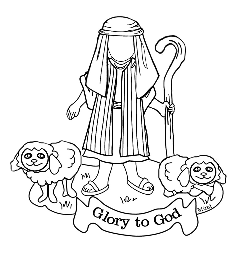 The Good Shepherd Coloring Page Christmas Shepherd Coloring Pages At Getdrawings Free For
