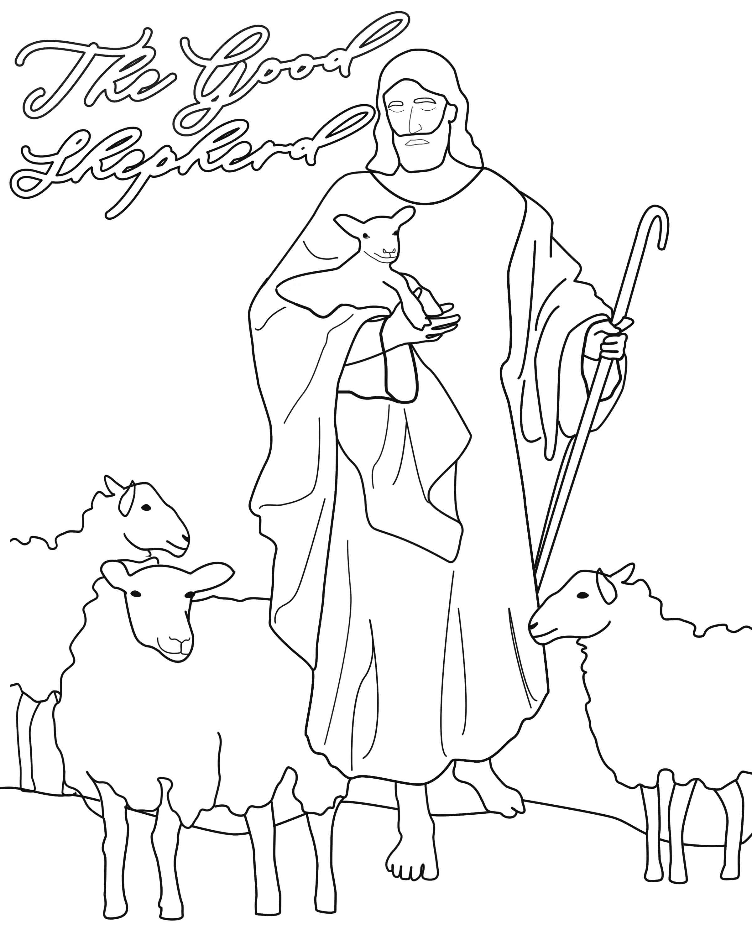 The Good Shepherd Coloring Page The Good Shepherd Story Come Follow Me April 29 May 5th John 7 10