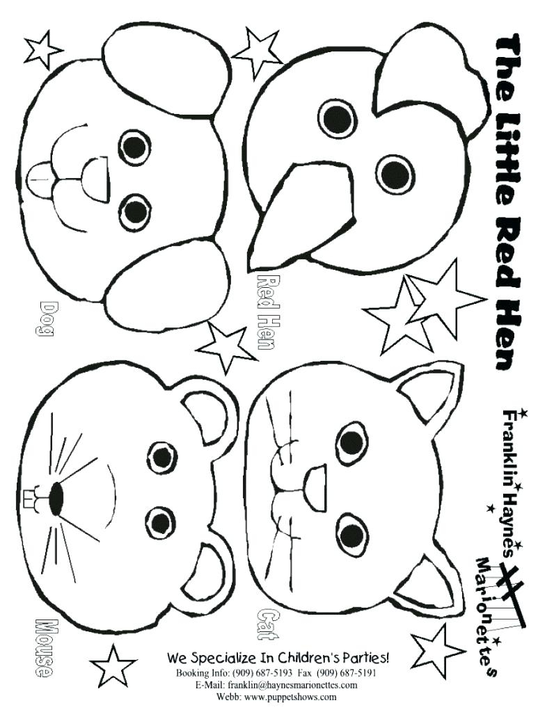 The Little Red Hen Coloring Pages Hen Coloring Page Reddogsheetco