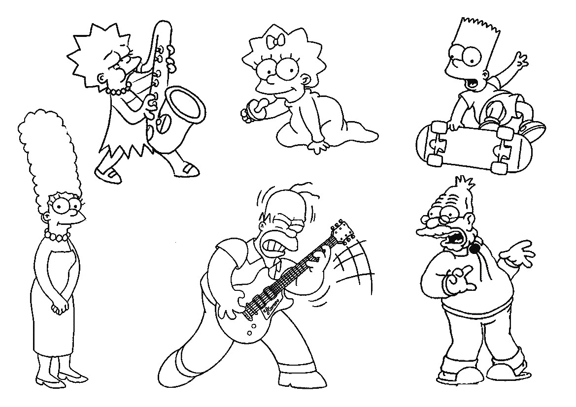 The Simpsons Coloring Pages Free Printable Simpsons Coloring Pages For Kids For The Simpsons
