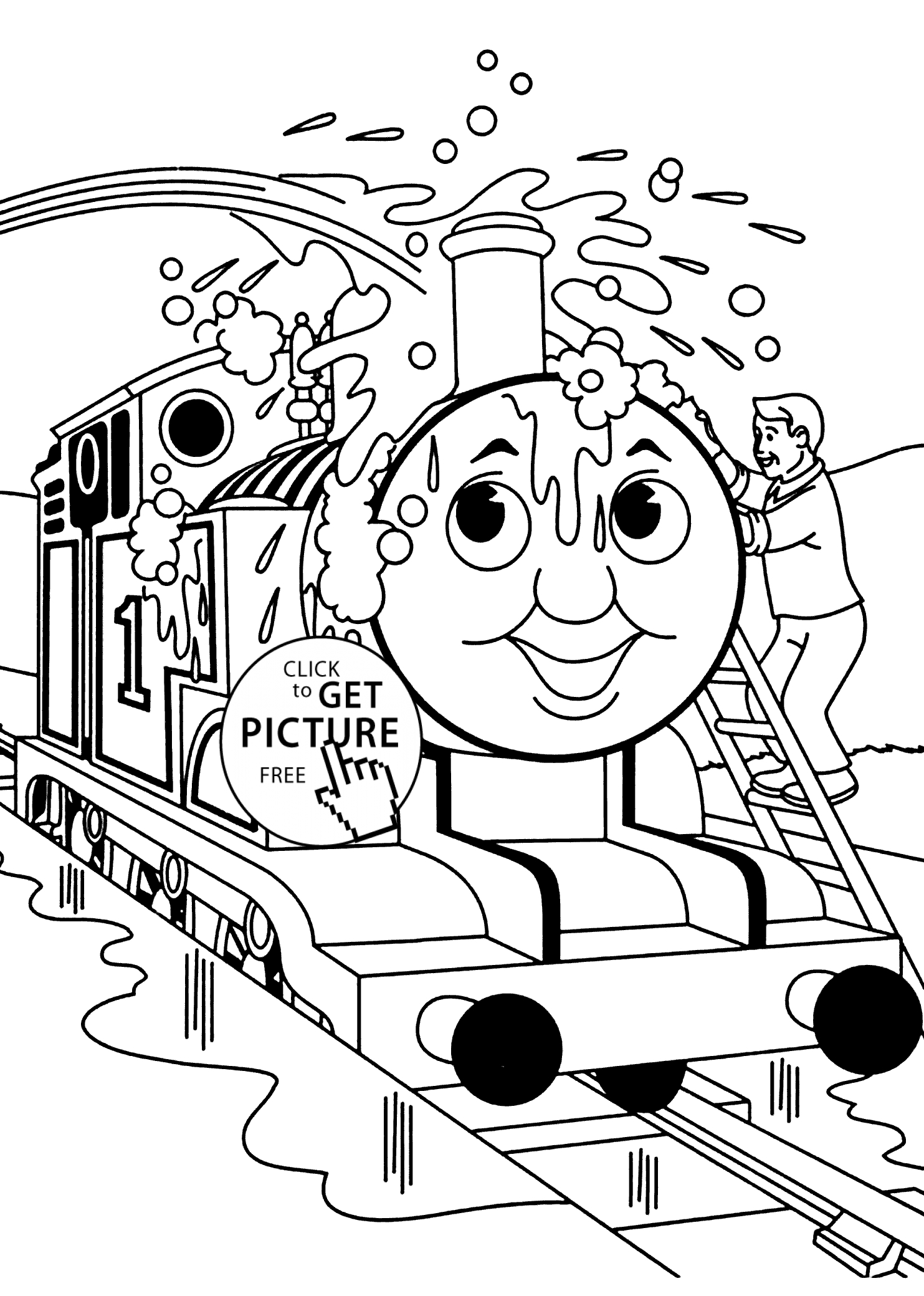 Thomas And Friends Coloring Pages Thomas Washing Coloring Pages For Kids Printable Free