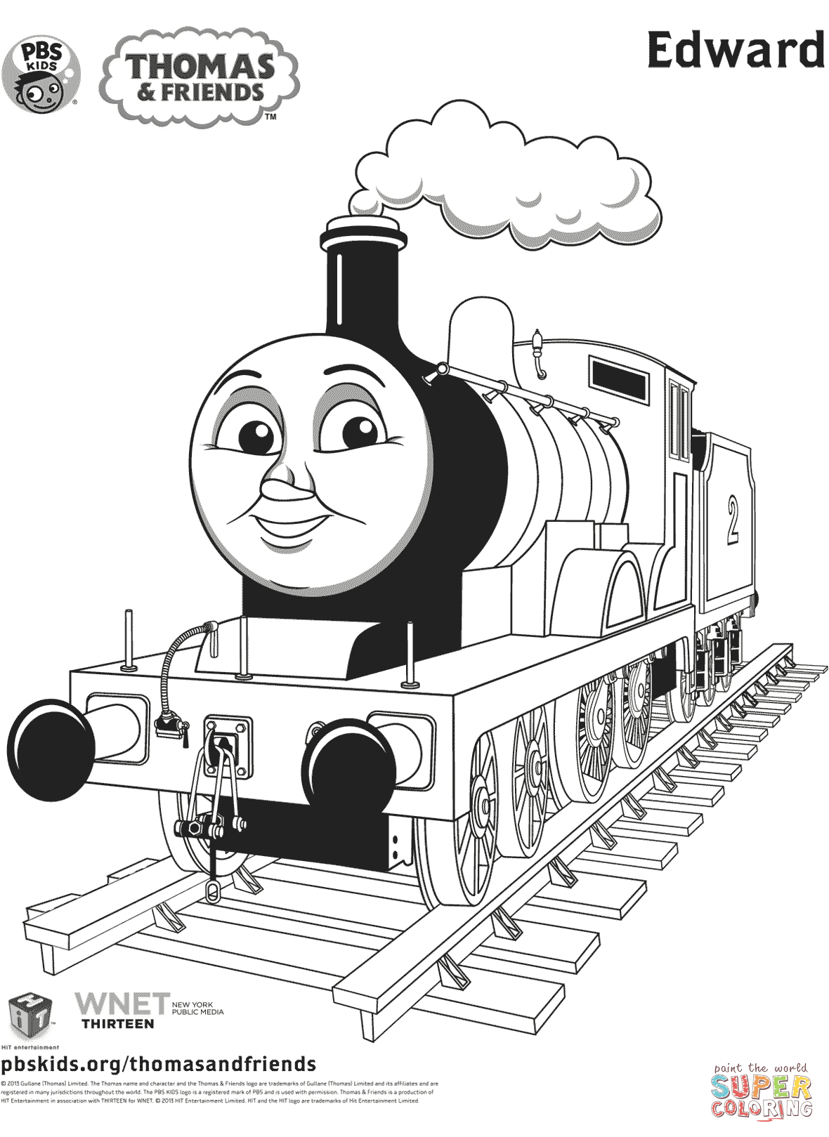 Thomas Coloring Pages Printable Edward From Thomas Friends Coloring Page Free Printable Coloring