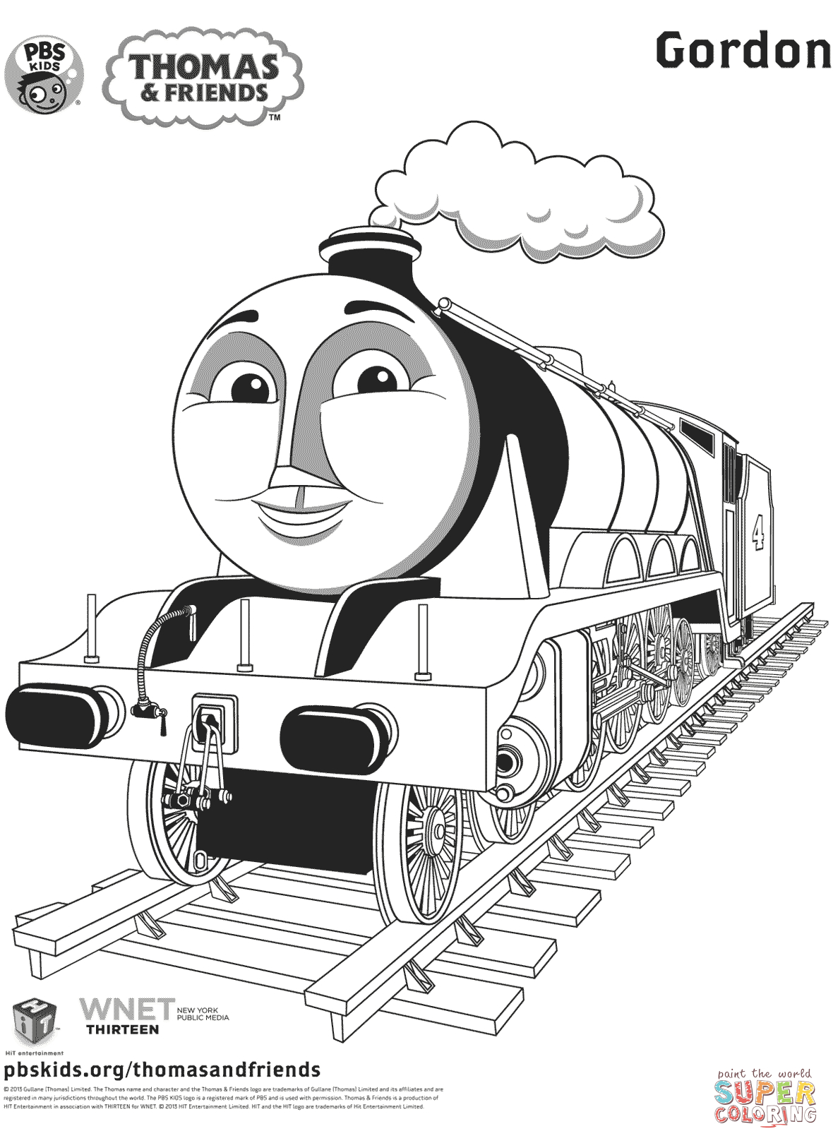 Thomas Coloring Pages Printable Gordon From Thomas Friends Coloring Page Free Printable Coloring