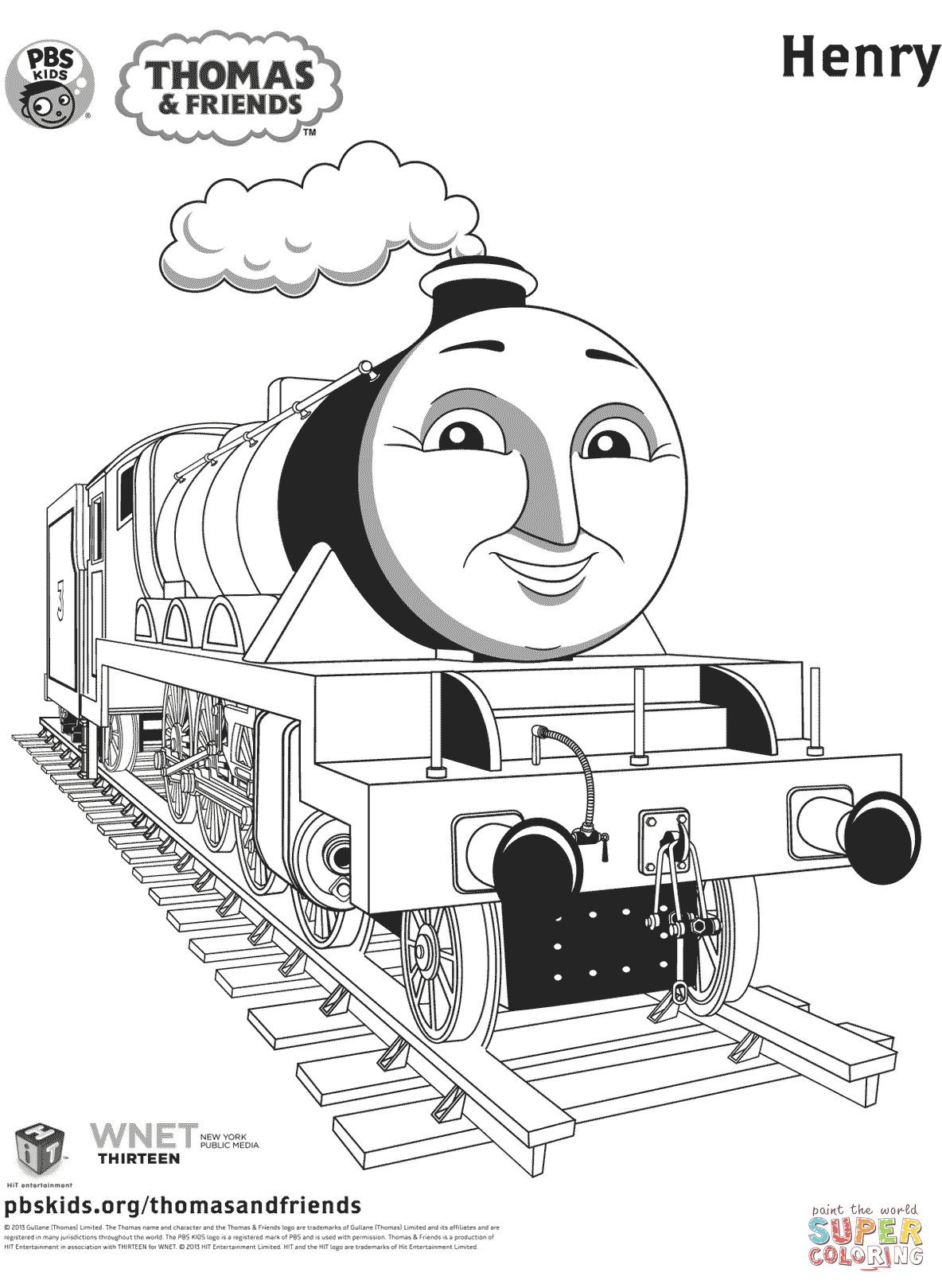 Thomas Coloring Pages Printable Henry From Thomas Friends Coloring Page Free Printable Coloring