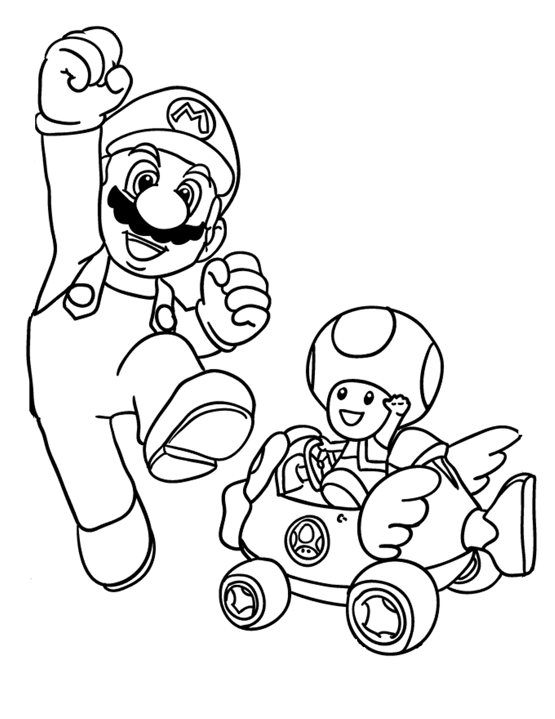 Toad And Toadette Coloring Pages Coloring Design Mario Coloring Pages Kart And Toad Fantastic