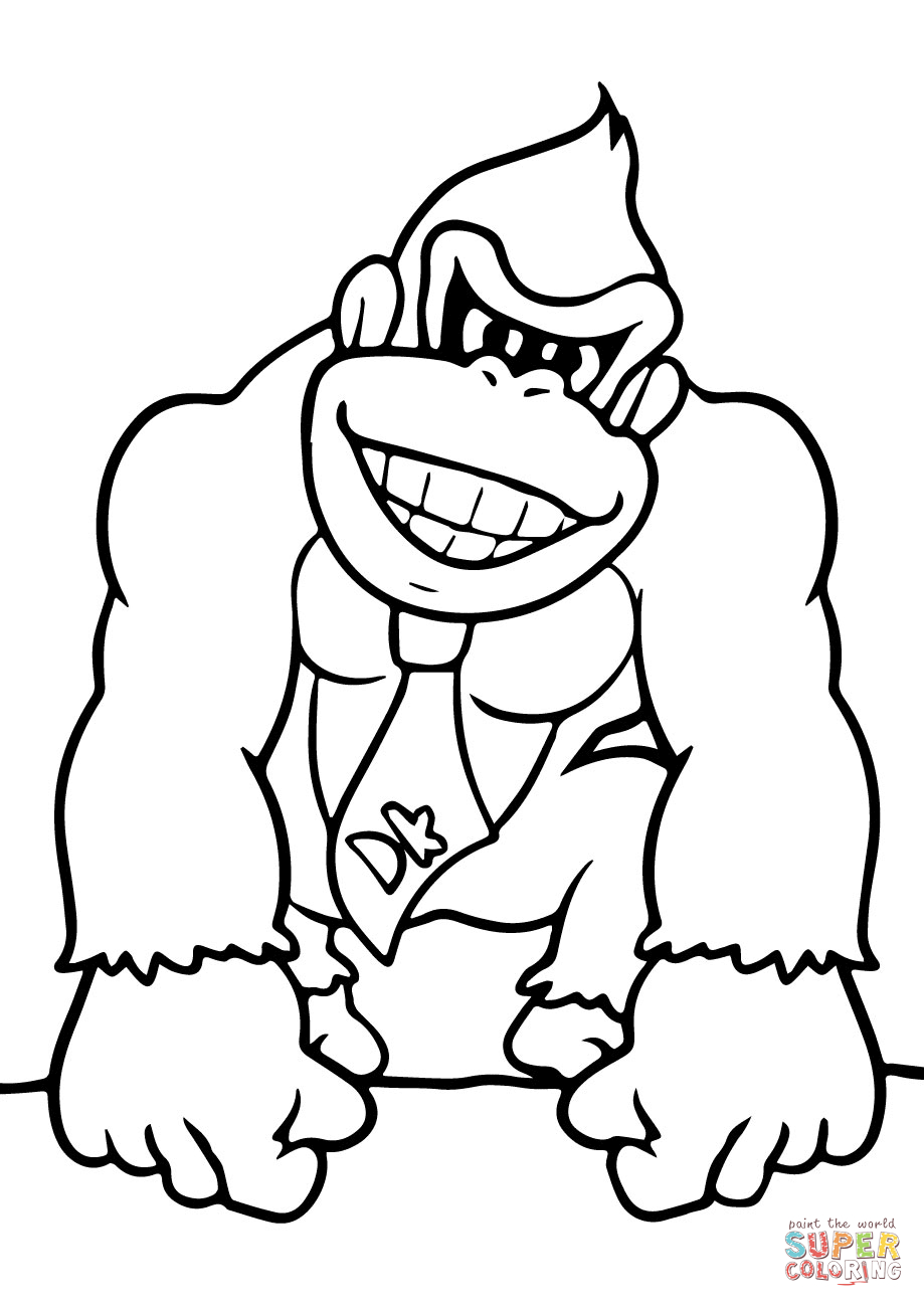 Toad And Toadette Coloring Pages Mario Bros Donkey Kong Coloring Page Free Printable Coloring Pages