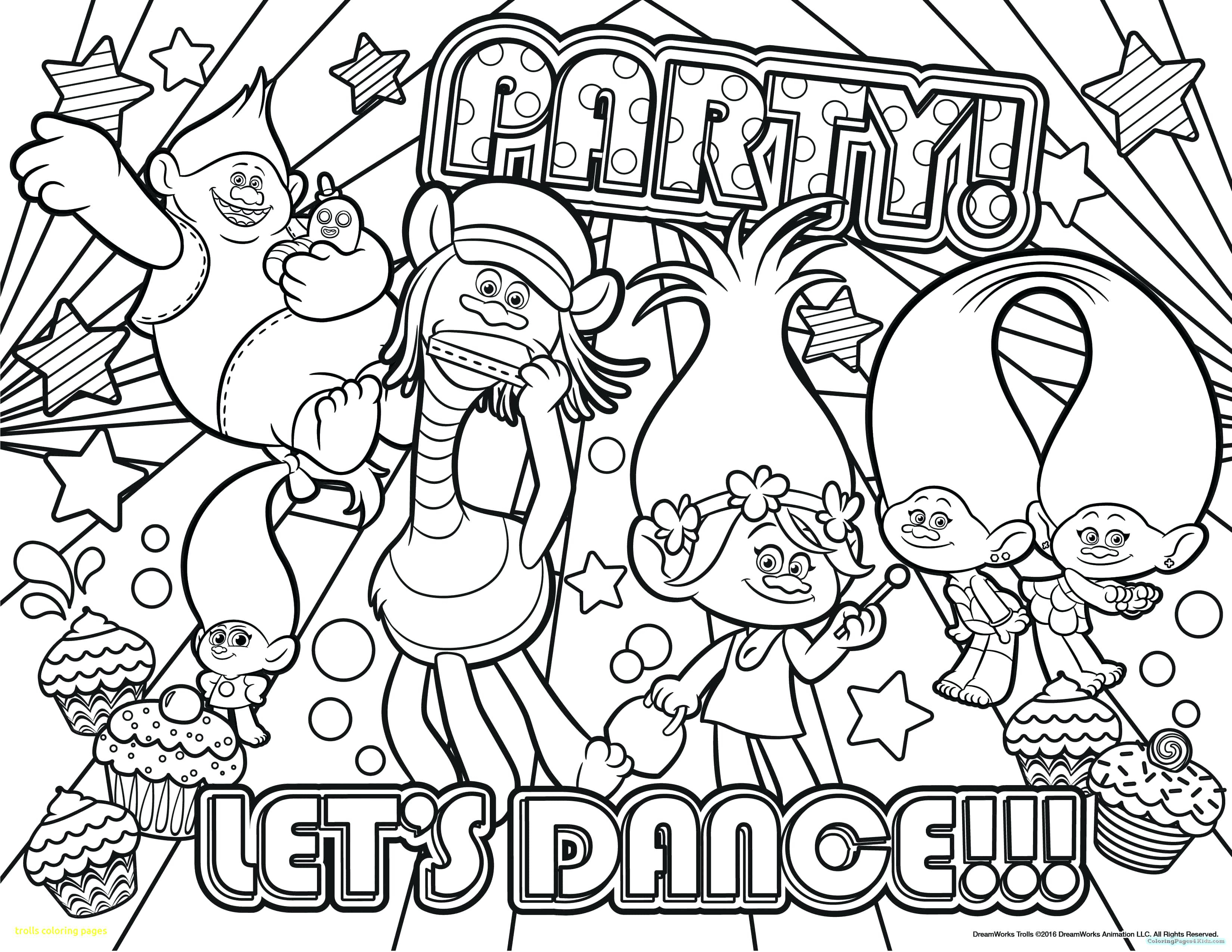 Trolls Movie Coloring Pages Coloring Pages Excelent Freells Coloring Pages Printable Color