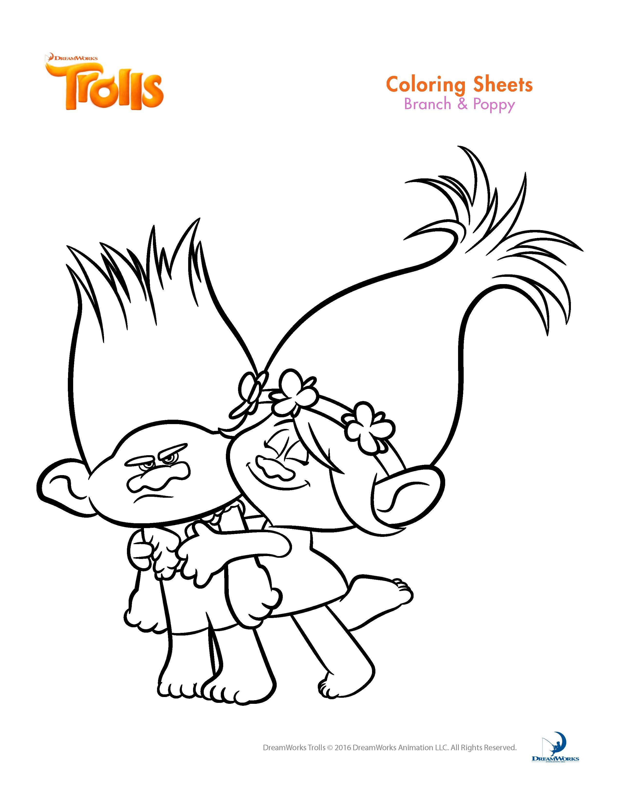 Trolls Movie Coloring Pages Fresh Printable Troll Trolls Party Printables Free Printable Free