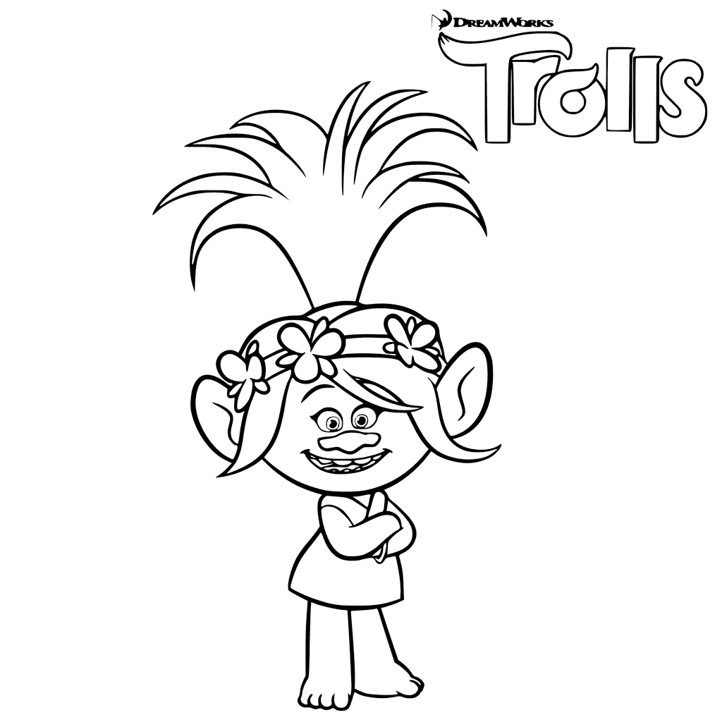 Trolls Movie Coloring Pages Princess Poppy Coloring Pages Trolls 24 Colors Of Pictures