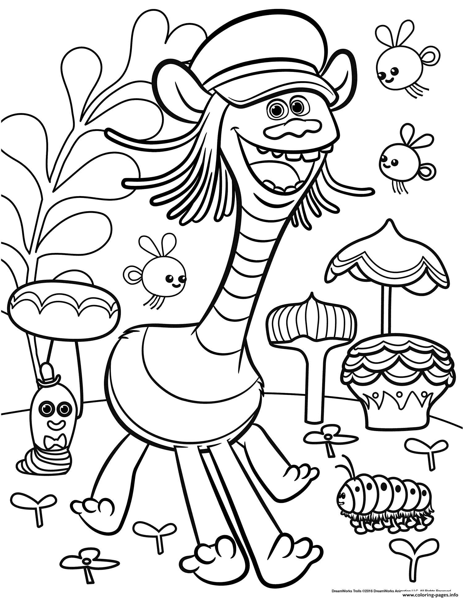 Trolls Movie Coloring Pages Trolls Movie Color Troll Coloring Pages Printable