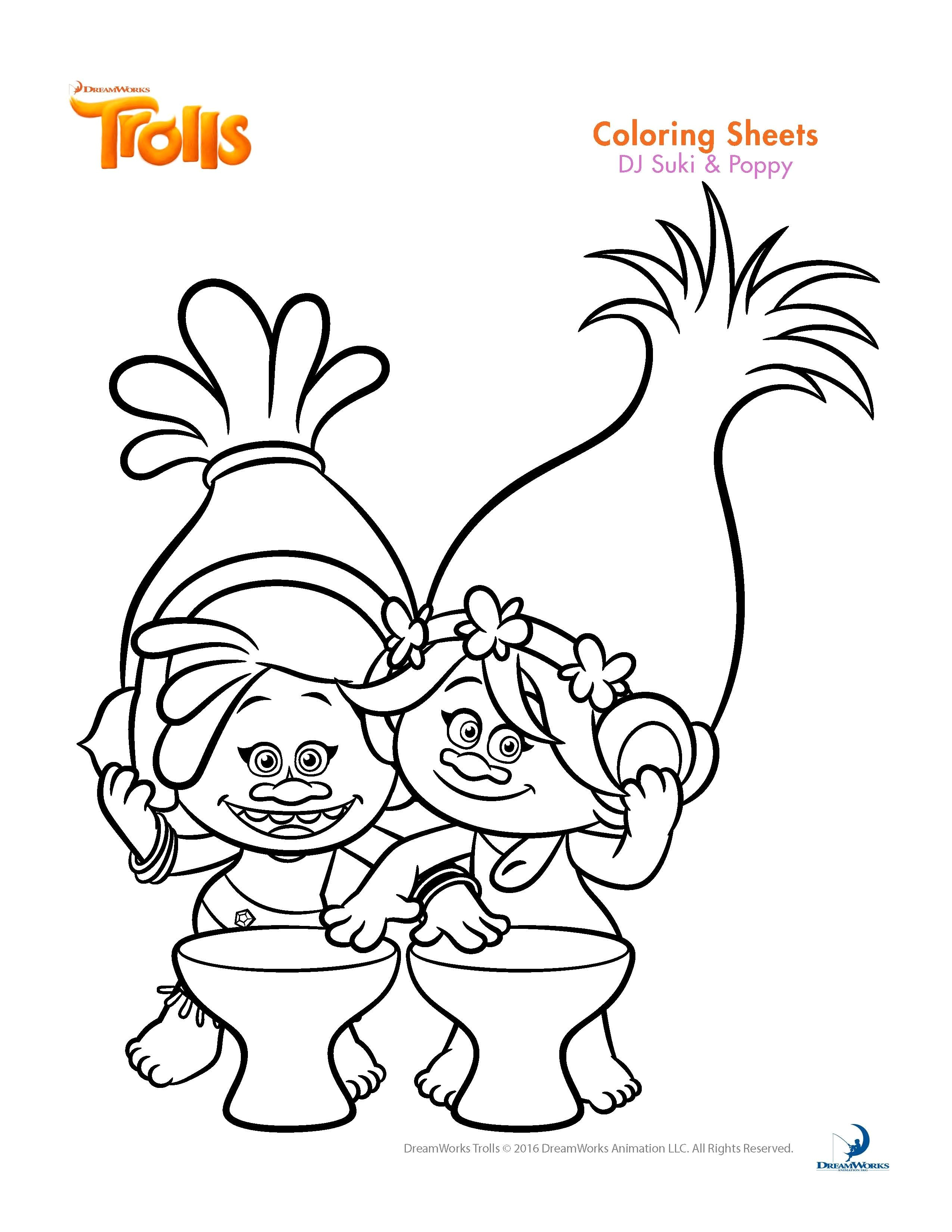 Trolls Movie Coloring Pages Trolls Movie Coloring Pages Best For Kids Stuning Dreamworks Home