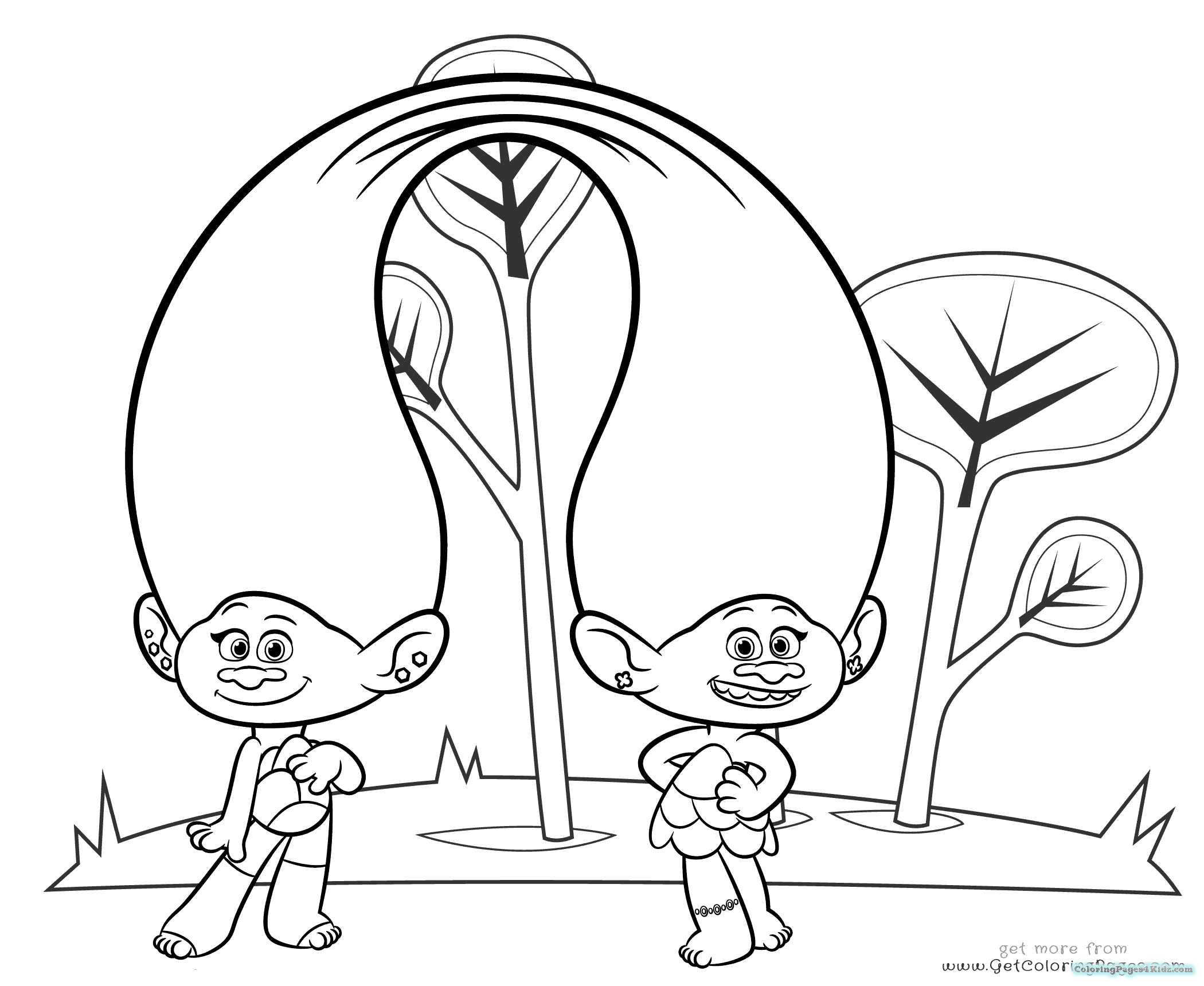 Trolls Movie Coloring Pages Trolls Movie Free Coloring Pages At Getdrawings Free For