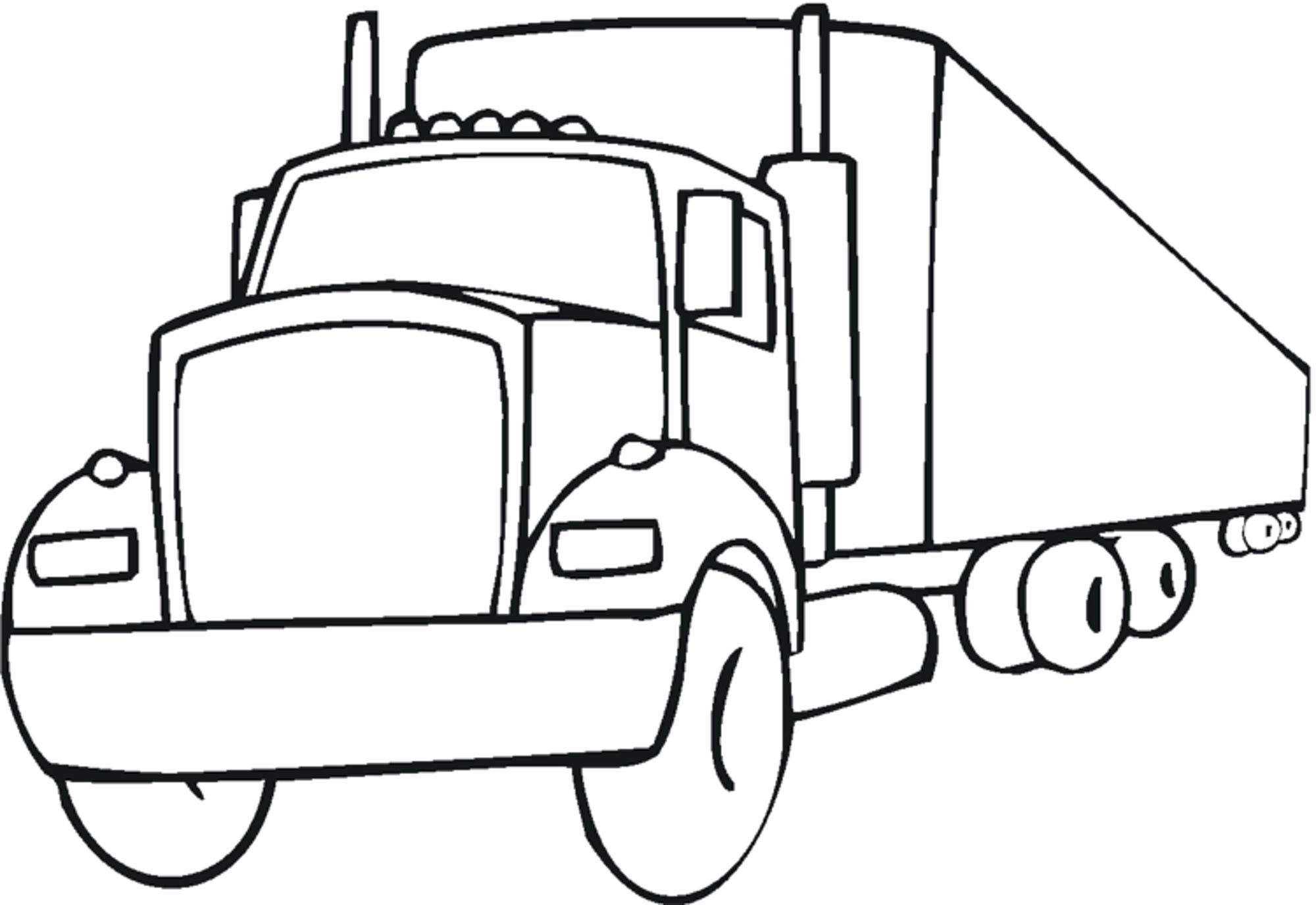 Truck Coloring Pages For Preschoolers Coloring Ideas Simple Truck Coloring Pages For Kids With Free Fire