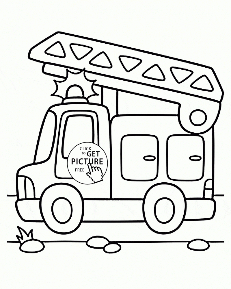Truck Coloring Pages For Preschoolers Fire Truck Coloring Page Jvzooreview