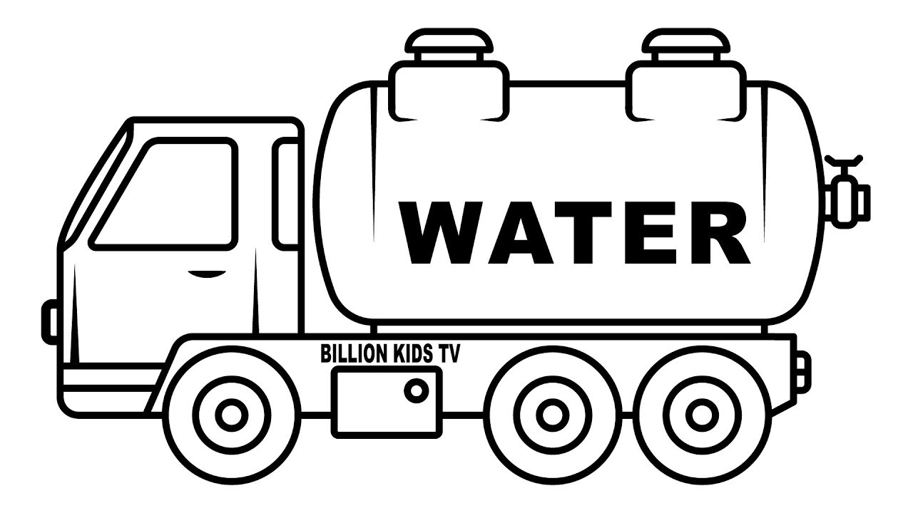 Truck Coloring Pages For Preschoolers Impressive Design Ideas Tanker Truck Coloring Pages Water Tank