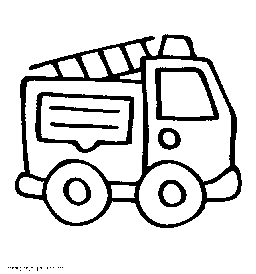 Truck Coloring Pages For Preschoolers Very Easy Coloring Page Of Fire Truck Coloring Pages Printable