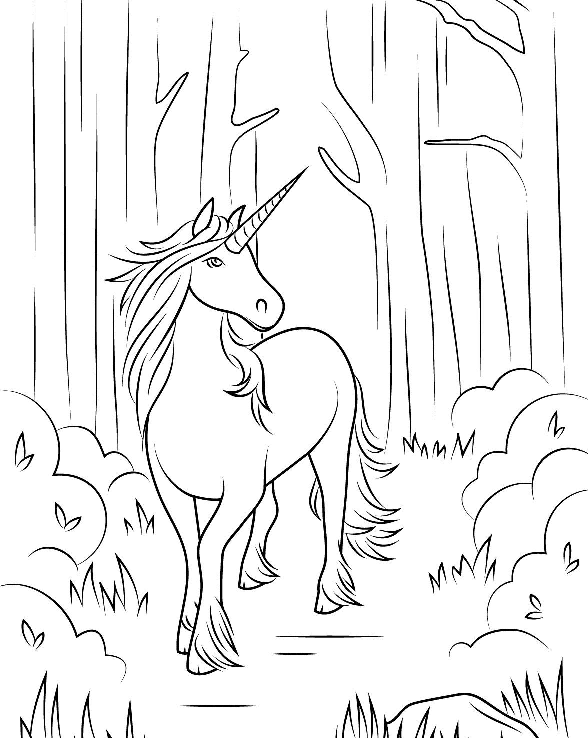 Unicorn Color Page Unicorn Coloring Pages For Adults Best Coloring Pages For Kids