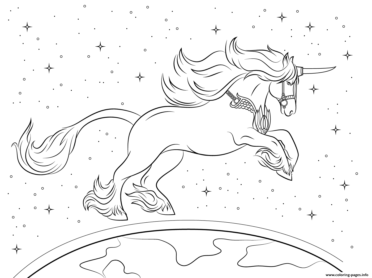 Unicorn Coloring Pages Online Beautiful Unicorn Planet Universe Coloring Pages Printable