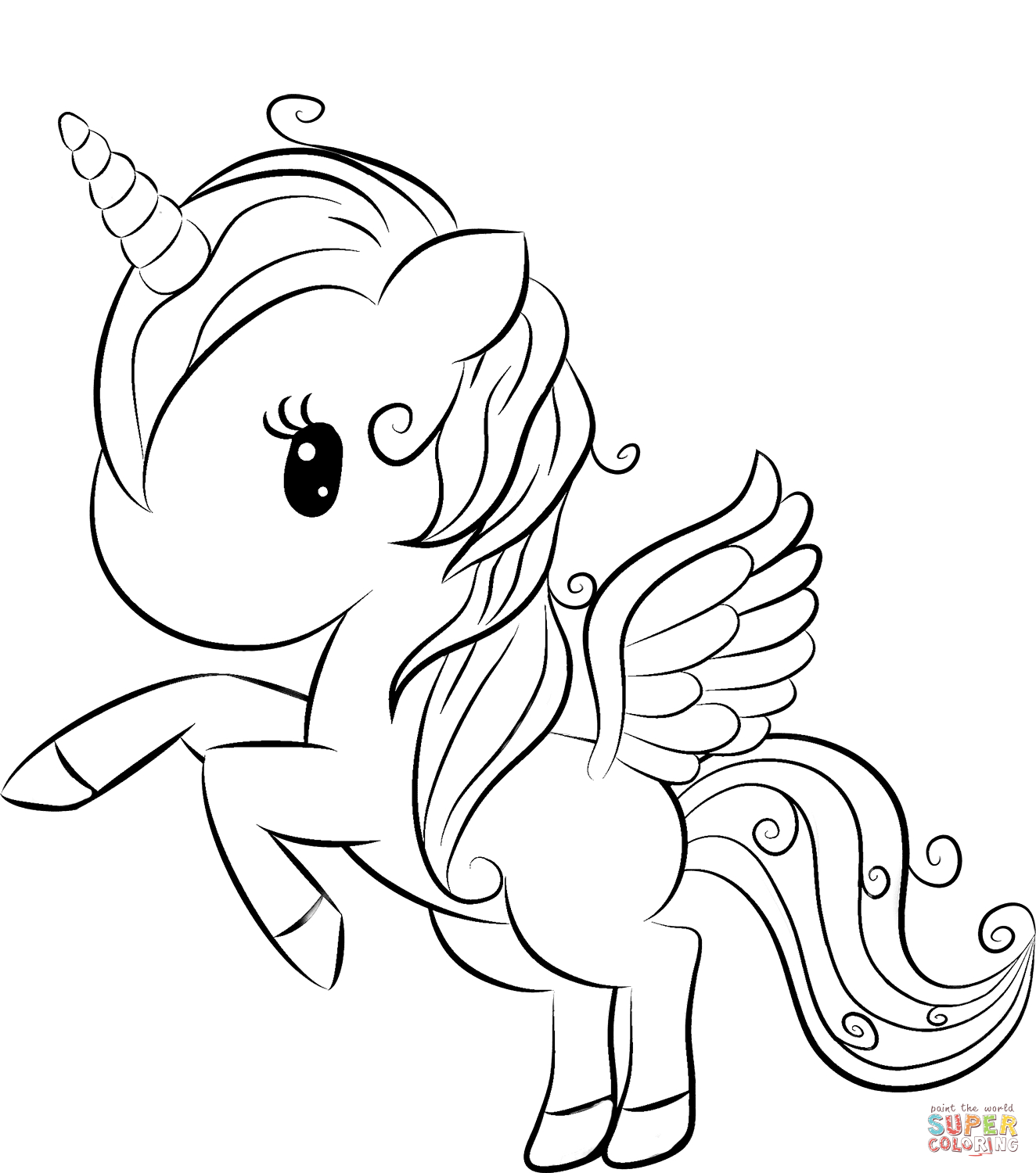 Unicorno Coloring Pages Cute Unicorn Coloring Page Free Printable Coloring Pages