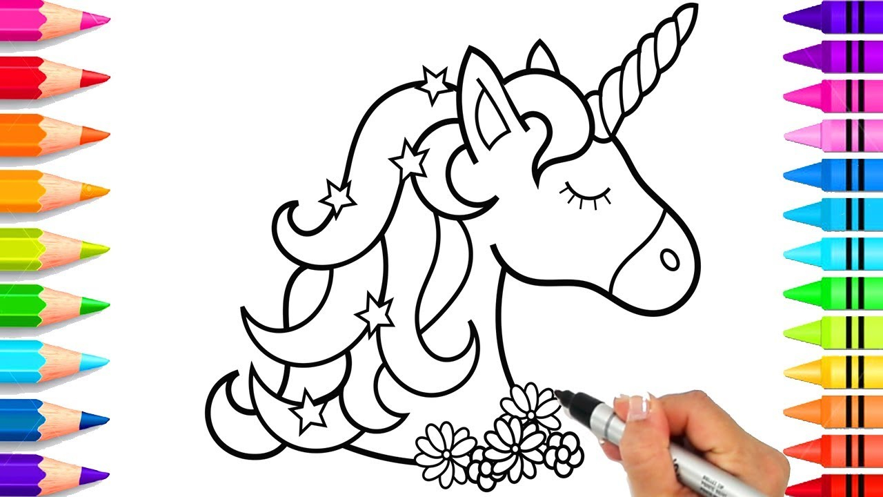 Unicorno Coloring Pages How To Draw A Unicorn For Kids Easy Unicorn Coloring Pages Easy To Draw