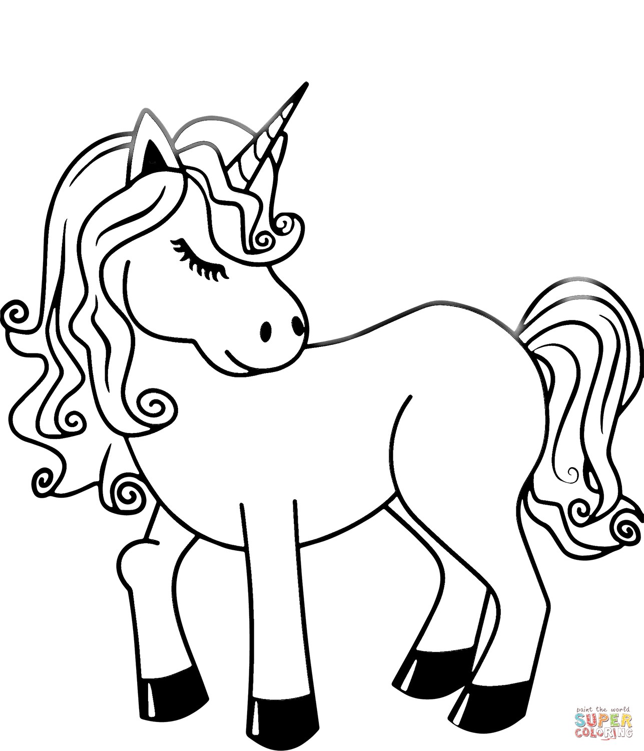 Unicorno Coloring Pages Unicorn Coloring Page Free Printable Coloring Pages