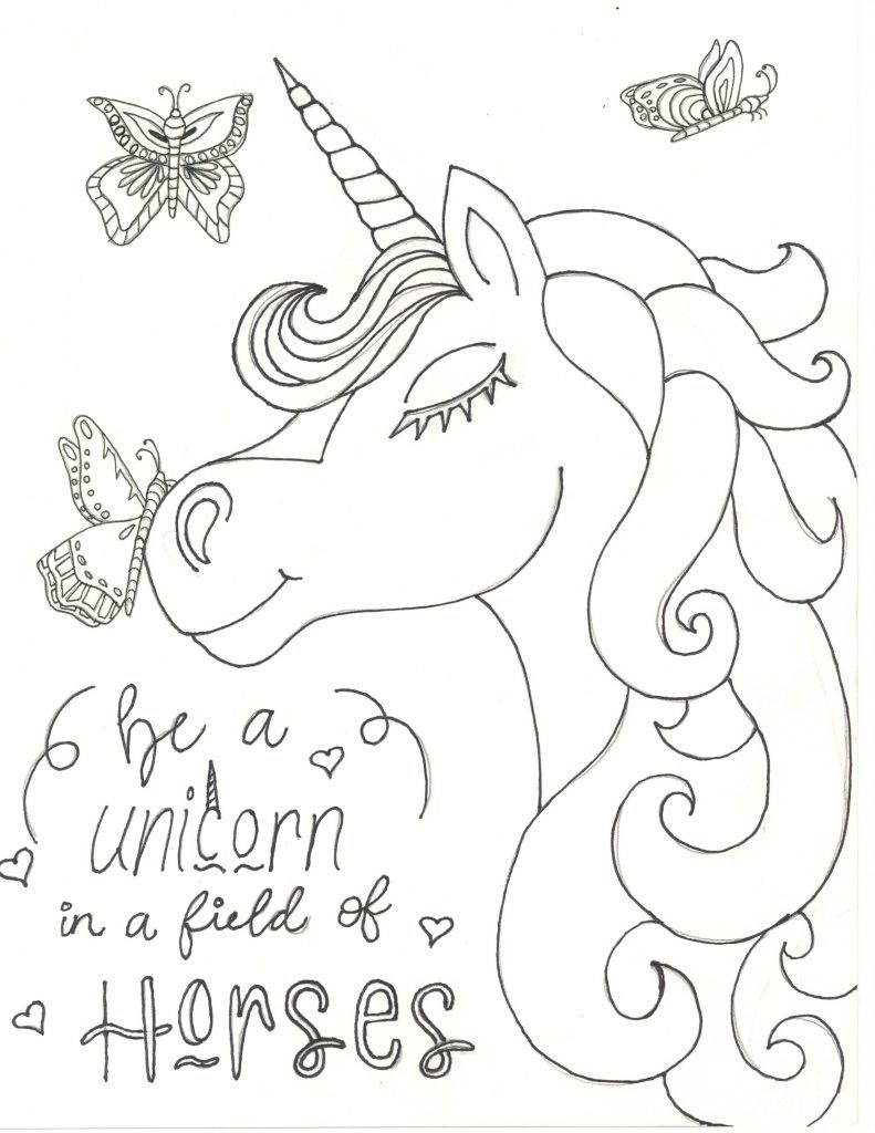 Unicorno Coloring Pages Unicorn Coloring Pages Raising Smart Girls