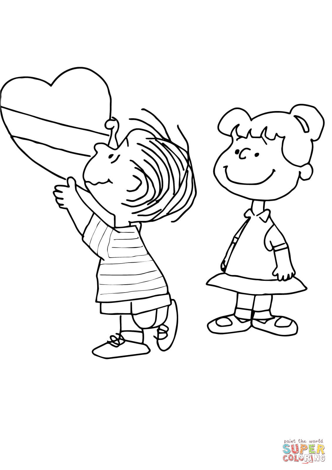 Valentine Coloring Page Charlie Brown Valentine Coloring Page Free Printable Coloring Pages