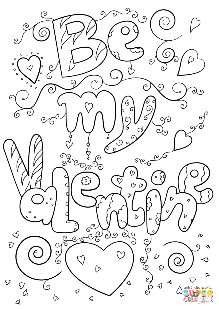 Valentine Coloring Page Coloring Pages Coloring Pages My Valentine Page Images Image