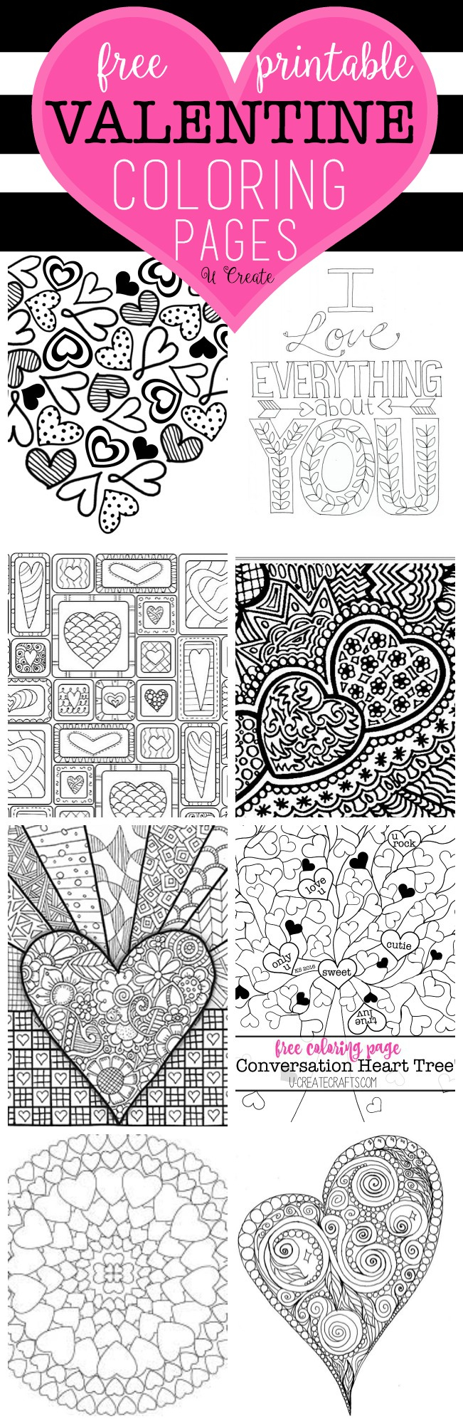 Valentine Coloring Page Free Valentine Coloring Pages U Create