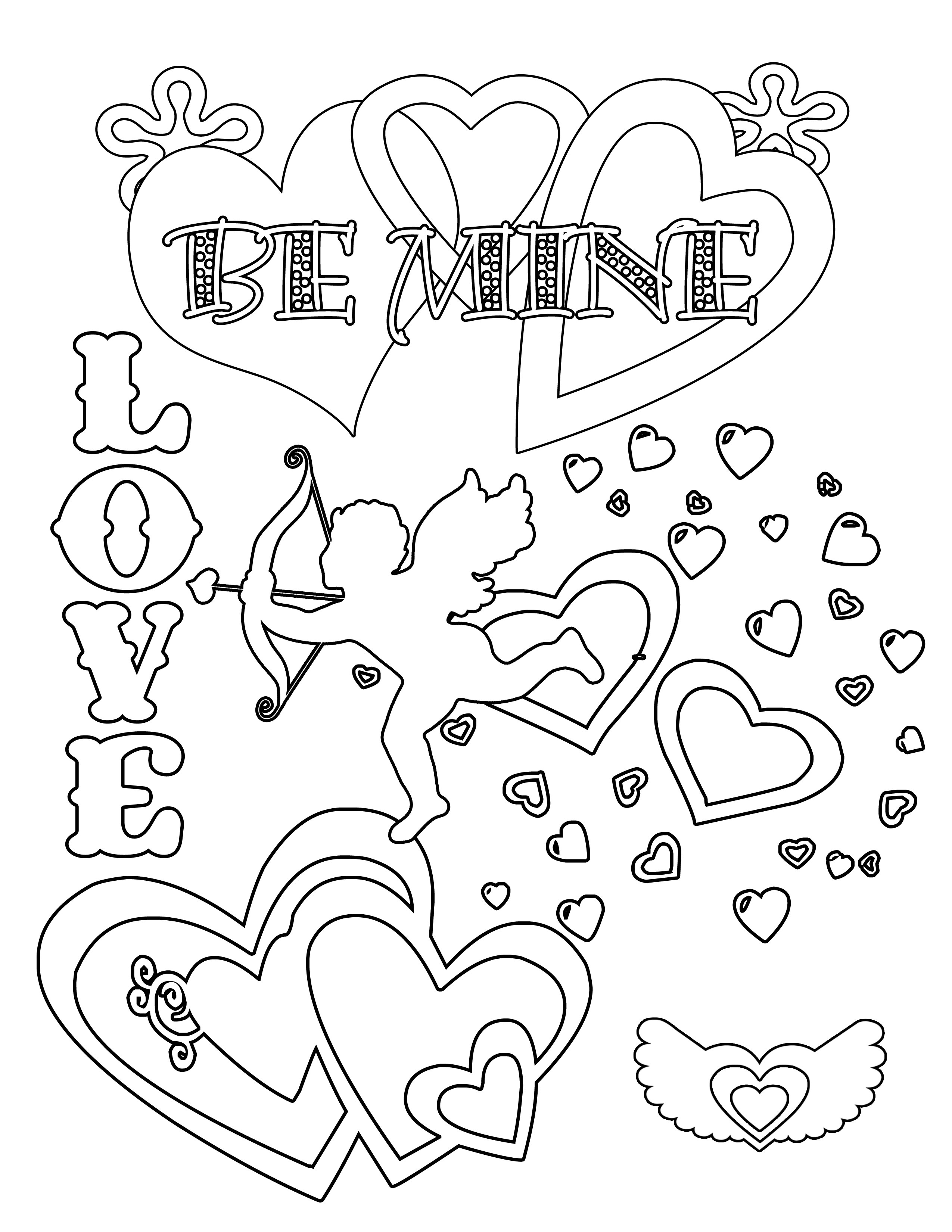 Valentine Coloring Page Party Simplicity Free Valentines Day Coloring Pages And Printables
