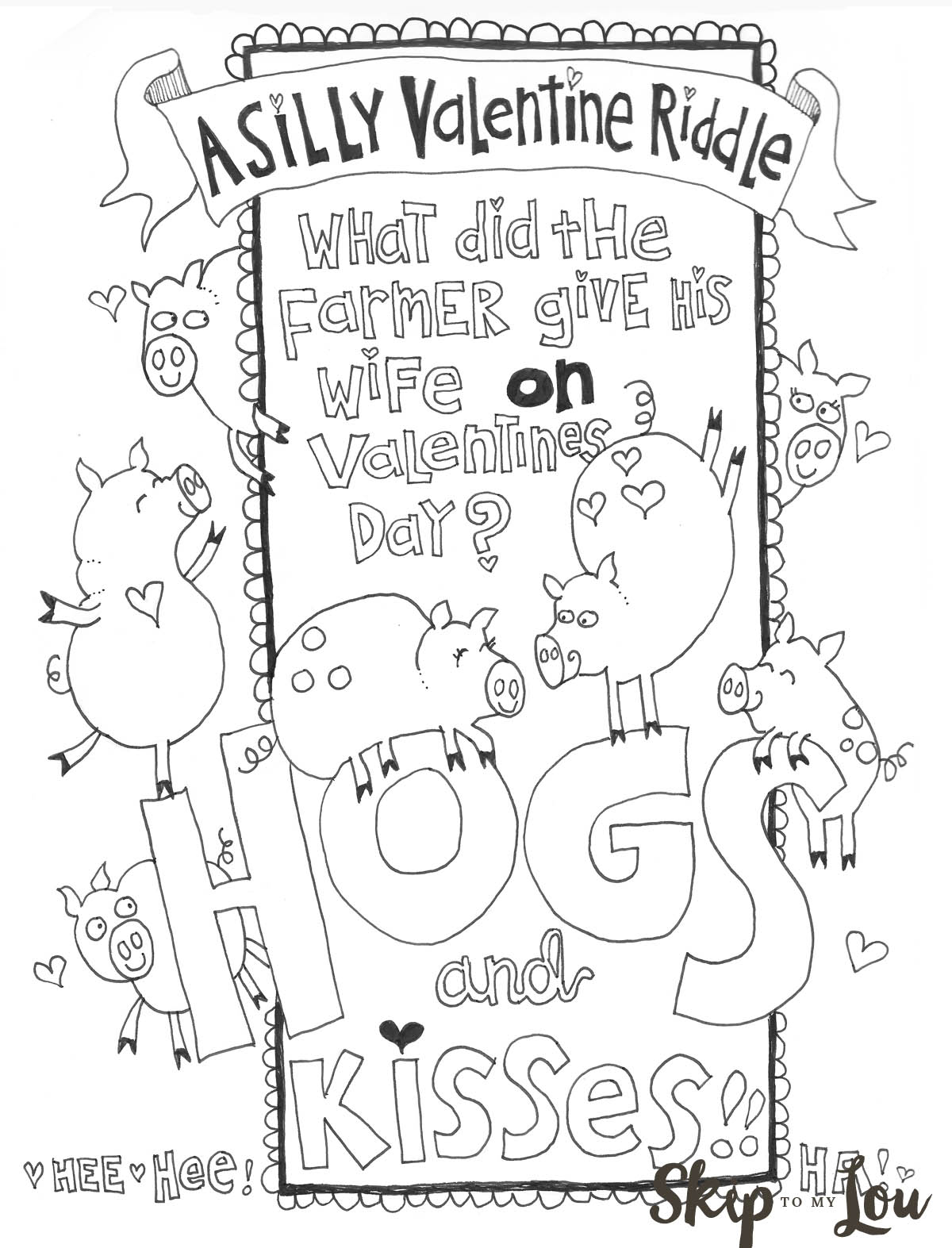 Valentine Coloring Page The Cutest Valentines Coloring Pages Skip To My Lou
