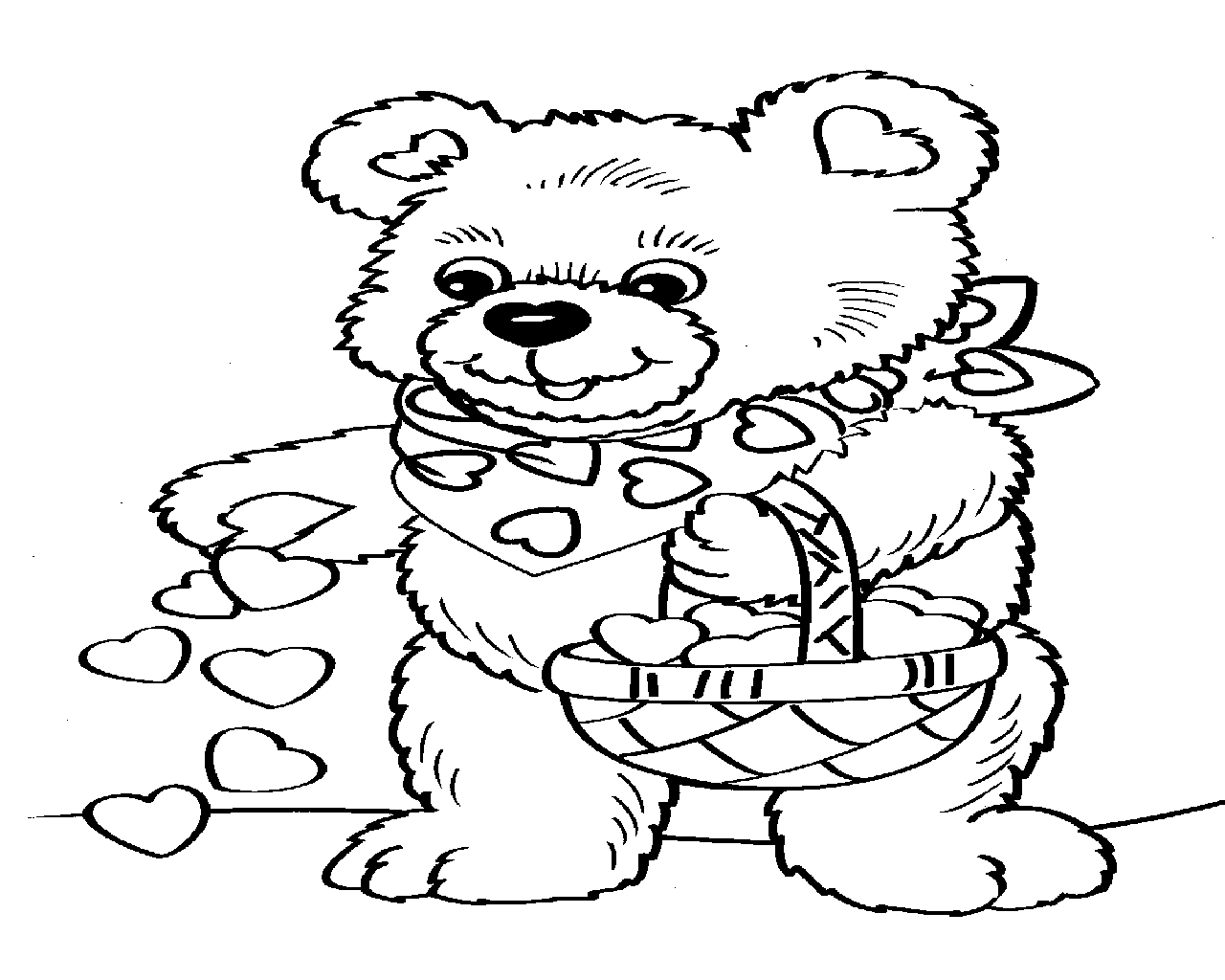 Valentine Teddy Bear Coloring Pages Coloring Pages Free Printable Valentine Coloring Pages For Kids