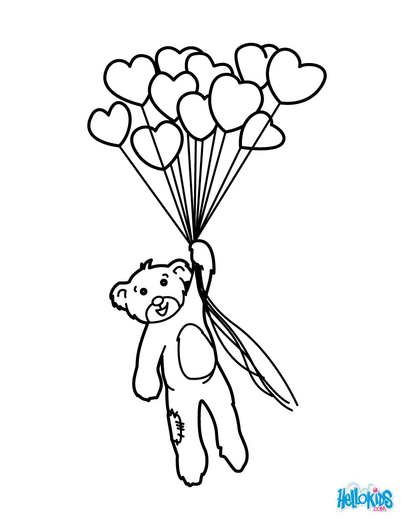 Valentine Teddy Bear Coloring Pages Hearts For Valentines Day Coloring Pages Free Coloring Library