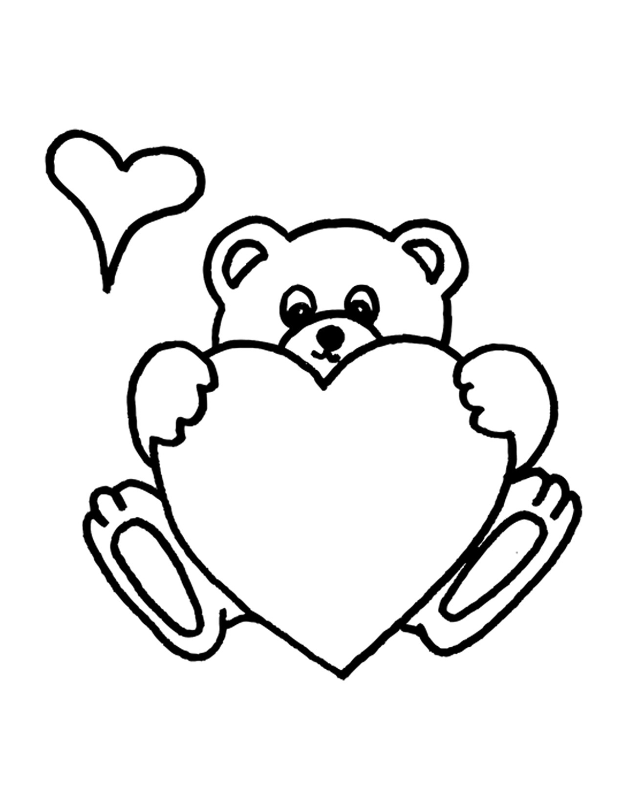 Valentine Teddy Bear Coloring Pages Valentines Coloring 01 Teddy Bear Pages Telematik Institut