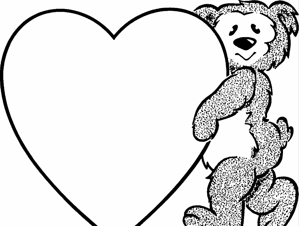 Valentine Teddy Bear Coloring Pages Valentines Day Bear Coloring Page Coloring Page Book For Kids