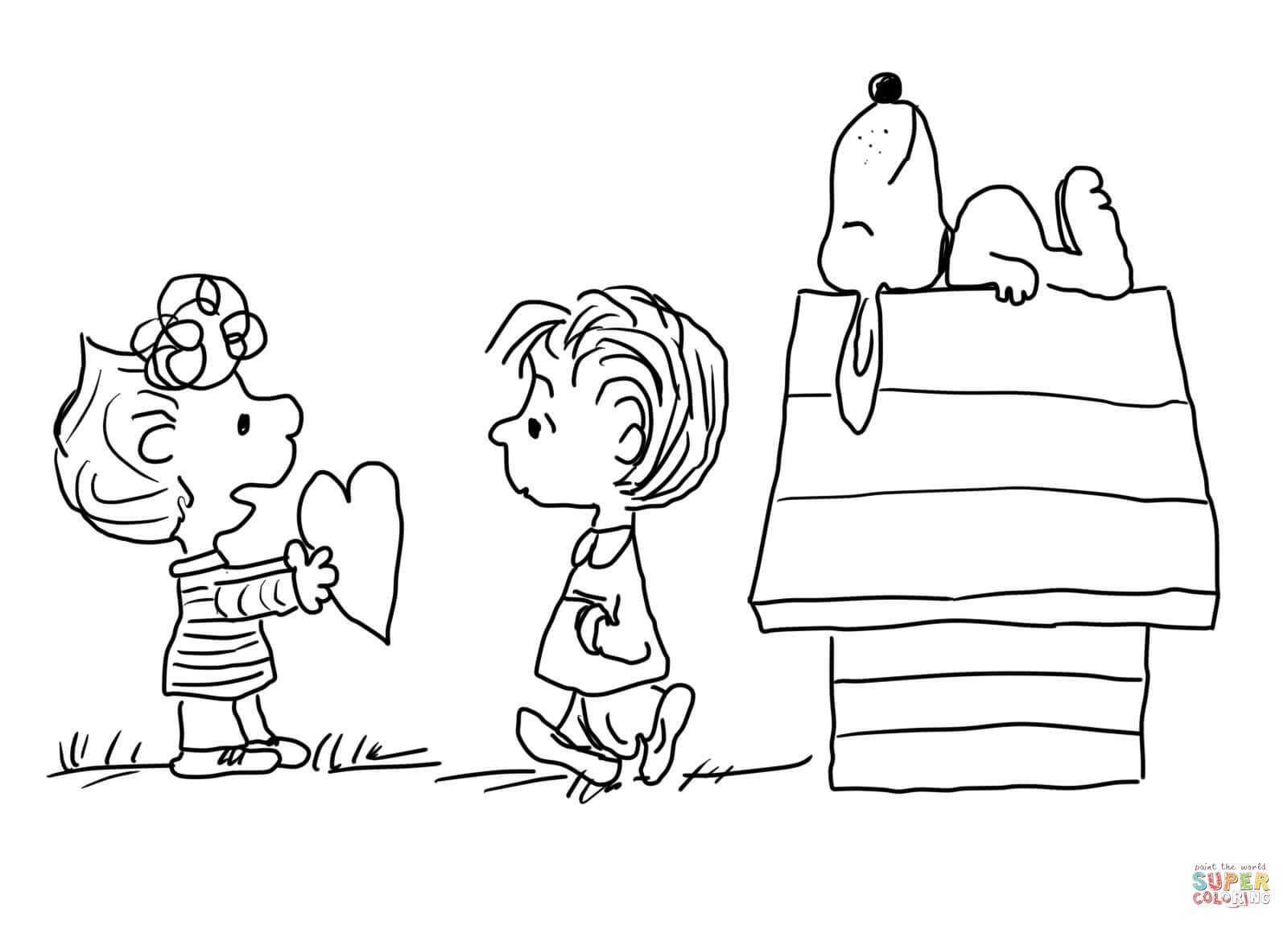 Valentines Day Coloring Page Charlie Brown Valentines Day Coloring Page At Valentines Day