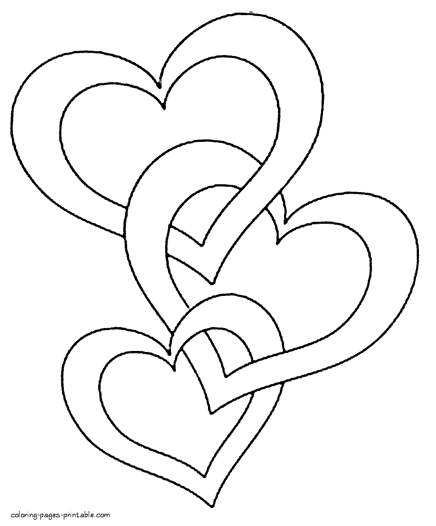 Valentines Day Hearts Coloring Pages Valentine Heart Drawing At Getdrawings Free For Personal Use