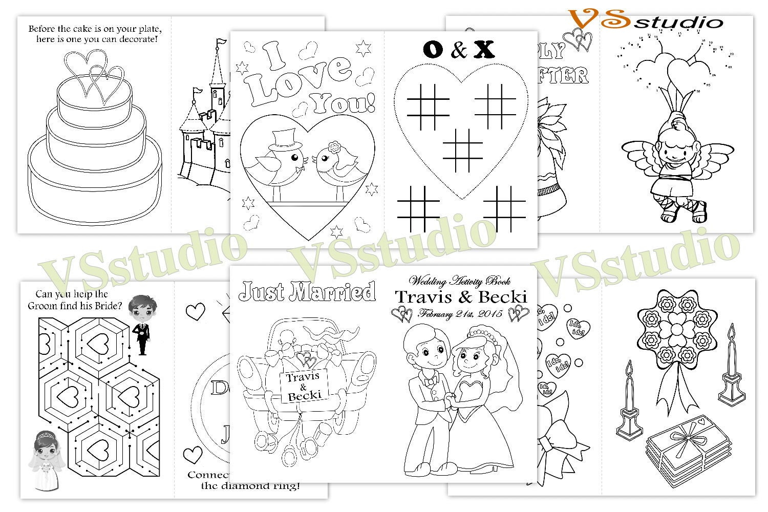 Wedding Activity Coloring Pages Kids Wedding Activity Coloring Book Personalized Wedding Coloring Pages Pdf