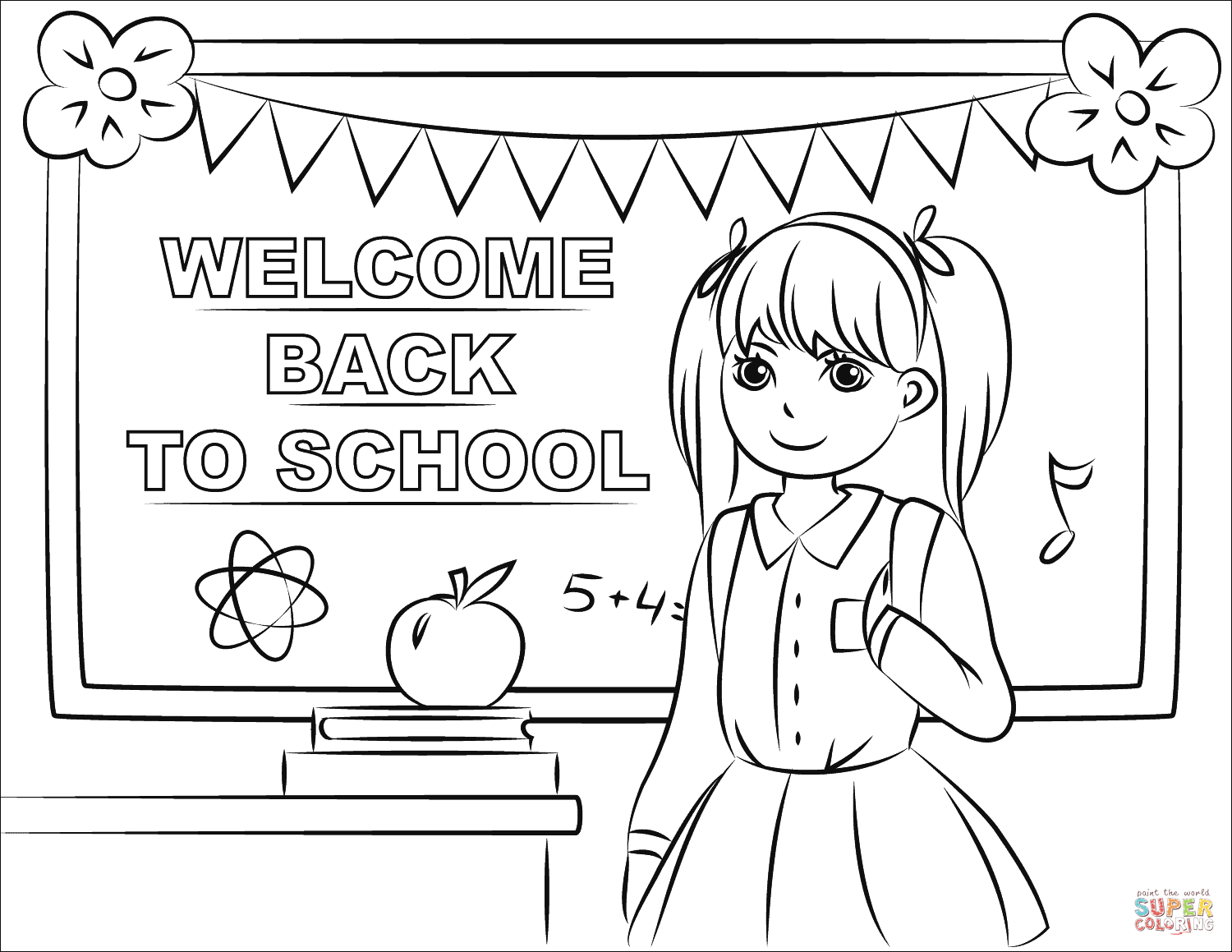 Welcome Coloring Pages Welcome Back To School Coloring Page Free Printable Coloring Pages