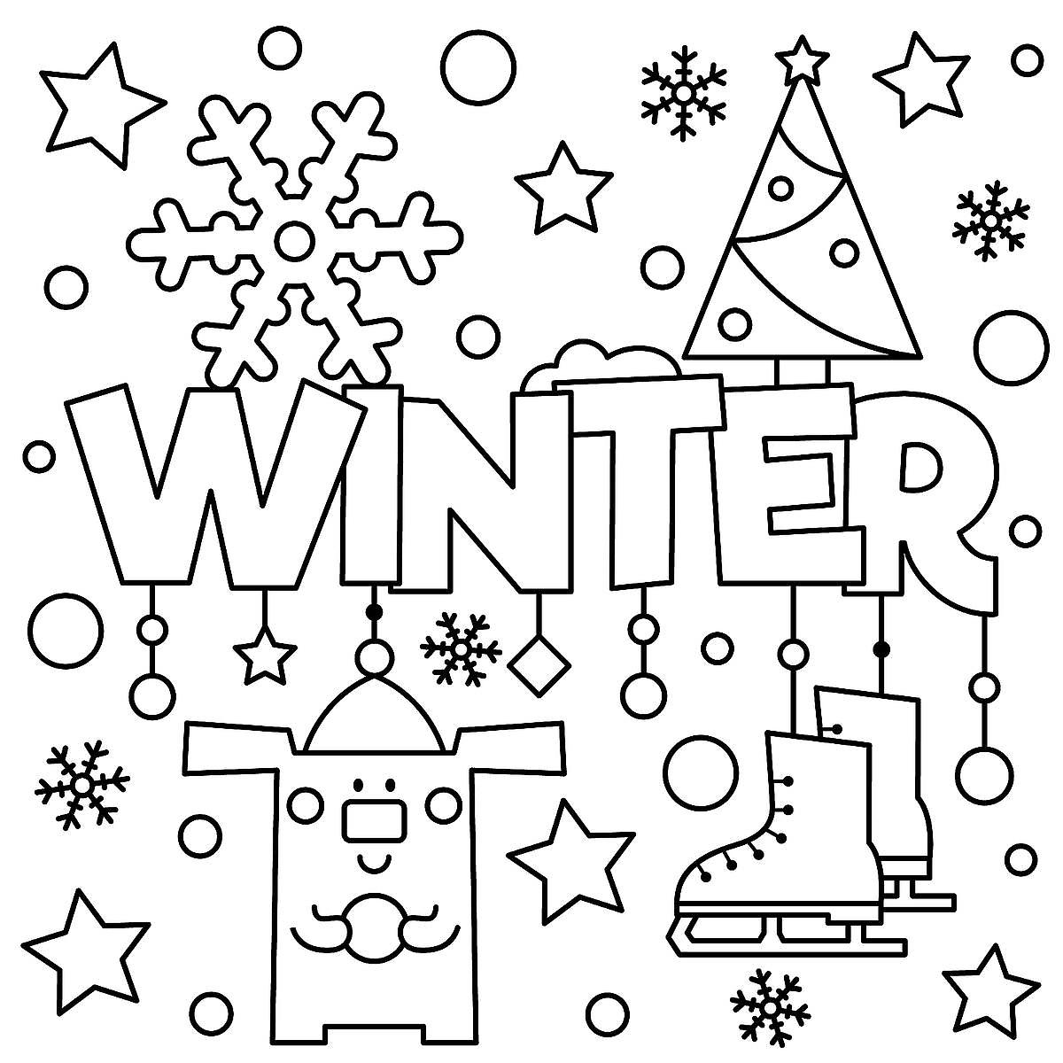Winter Coloring Pages Printable Coloring Pages Free Winter Wallpaper For Desktoporing Sheets