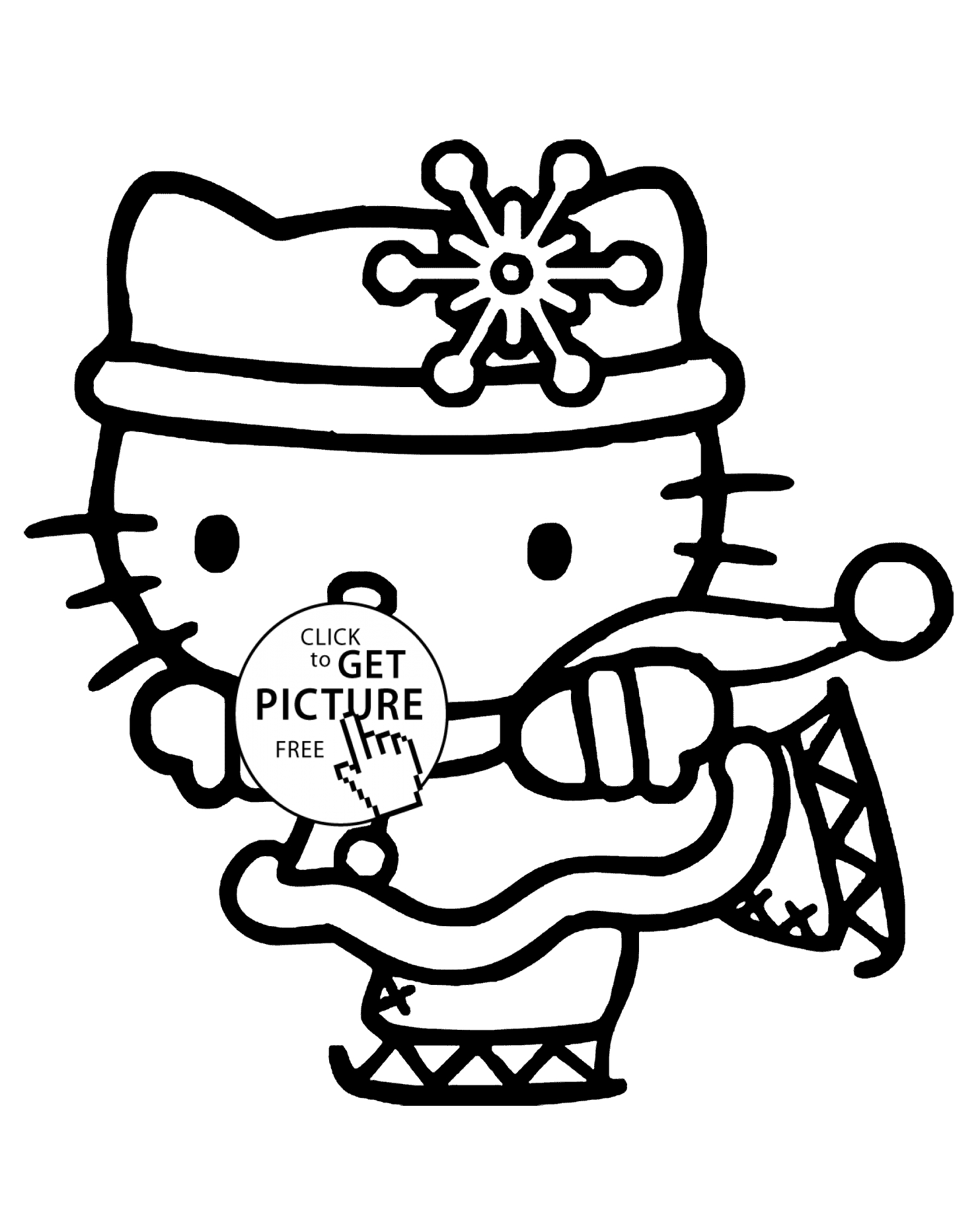 Winter Coloring Pages Printable Hello Kitty Winter Coloring Pages For Kids Printable Free