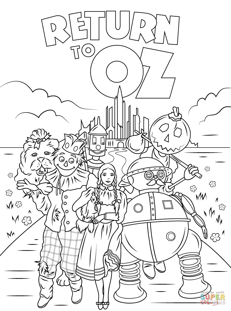 Wizard Of Oz Printable Coloring Pages Printable Wizard Oz Coloring Book 53 About Remodel Line Free Of